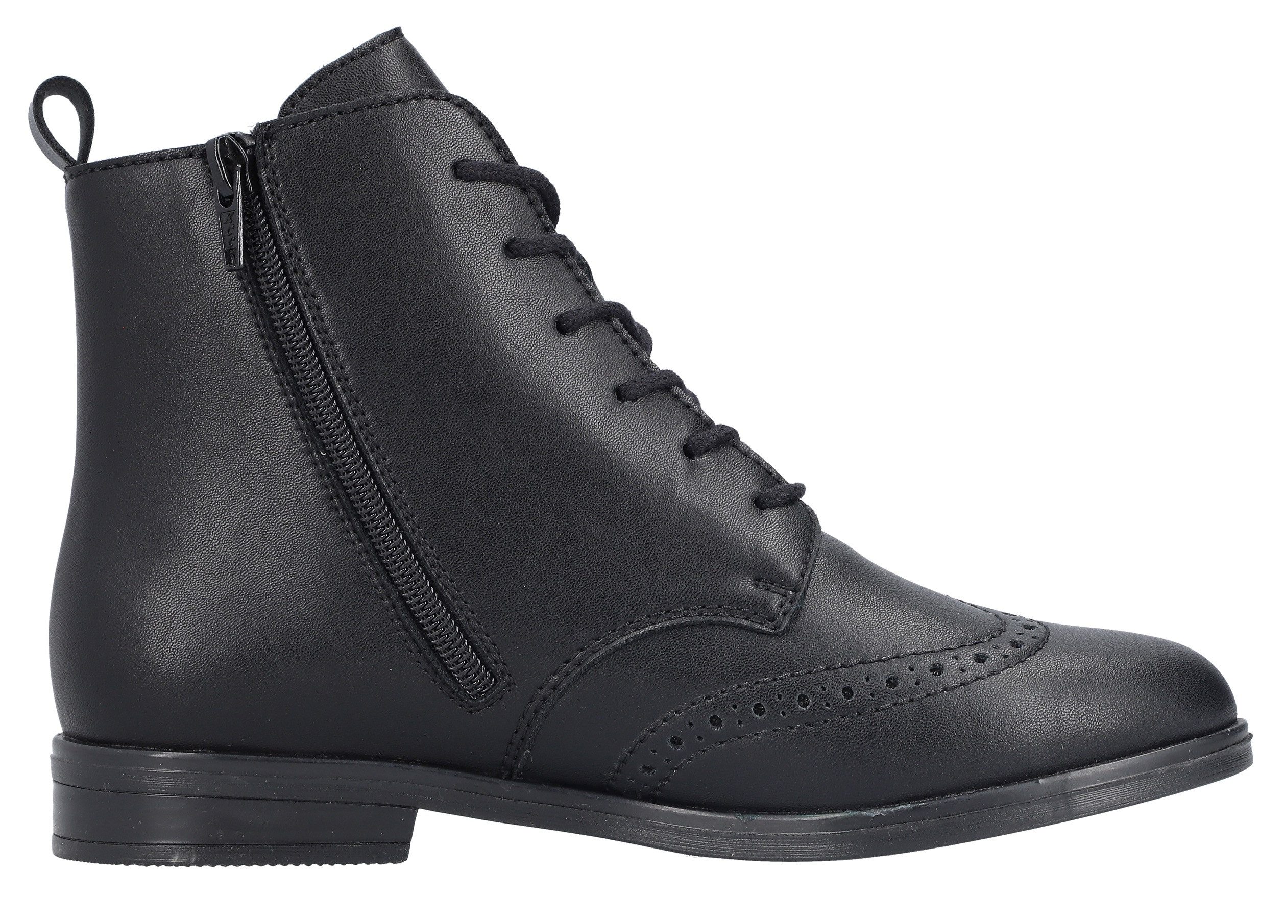 Rieker Veterlaarsjes , veterschoenen, blokhak, met aanhaallus