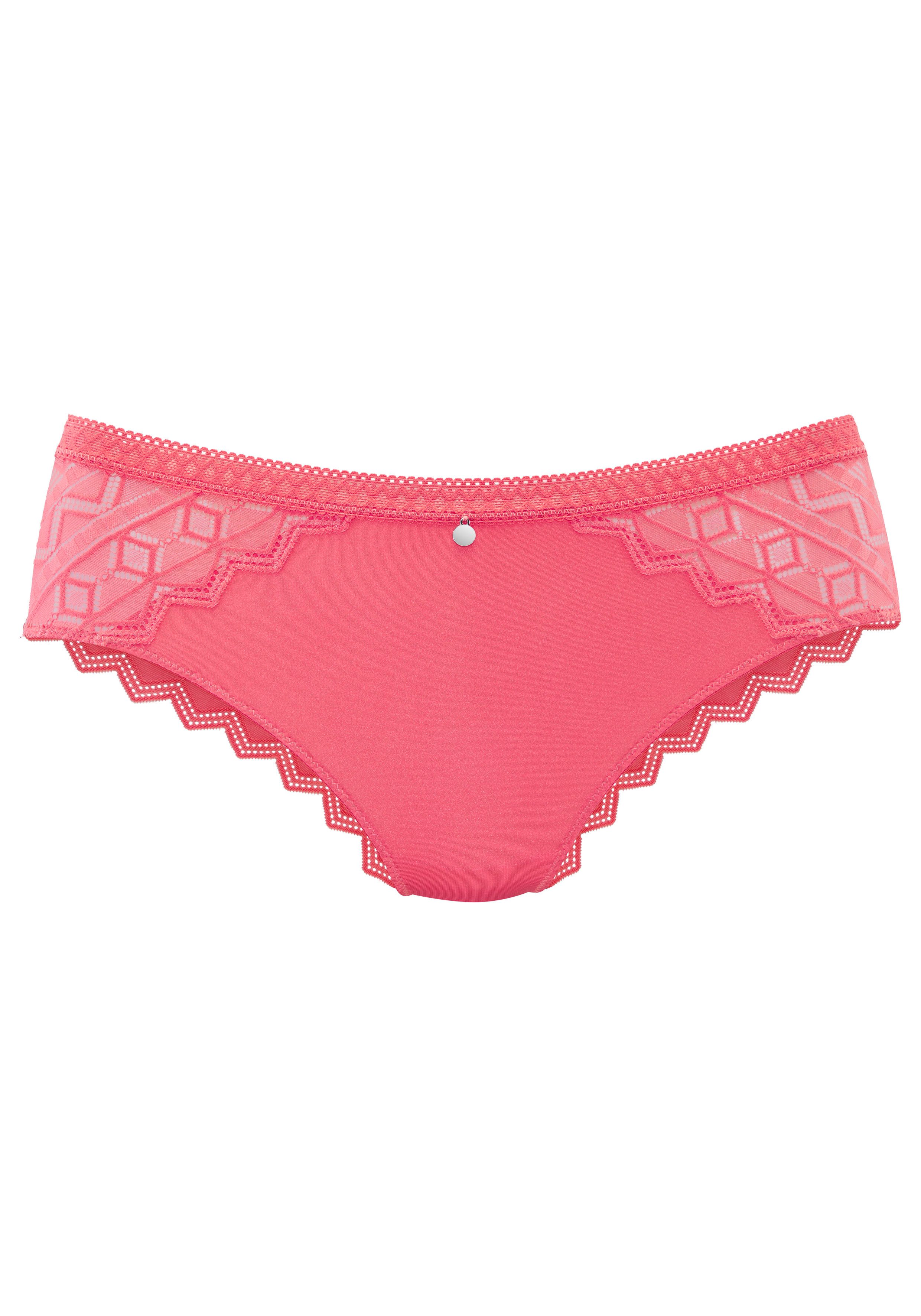 s.Oliver RED LABEL Beachwear Slip Romane met grafische kant in transparante look