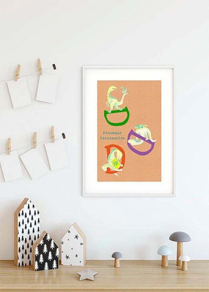 Komar Wanddecoratie ABC animal D Wanddecoratie - zonder lijst (1 stuk)
