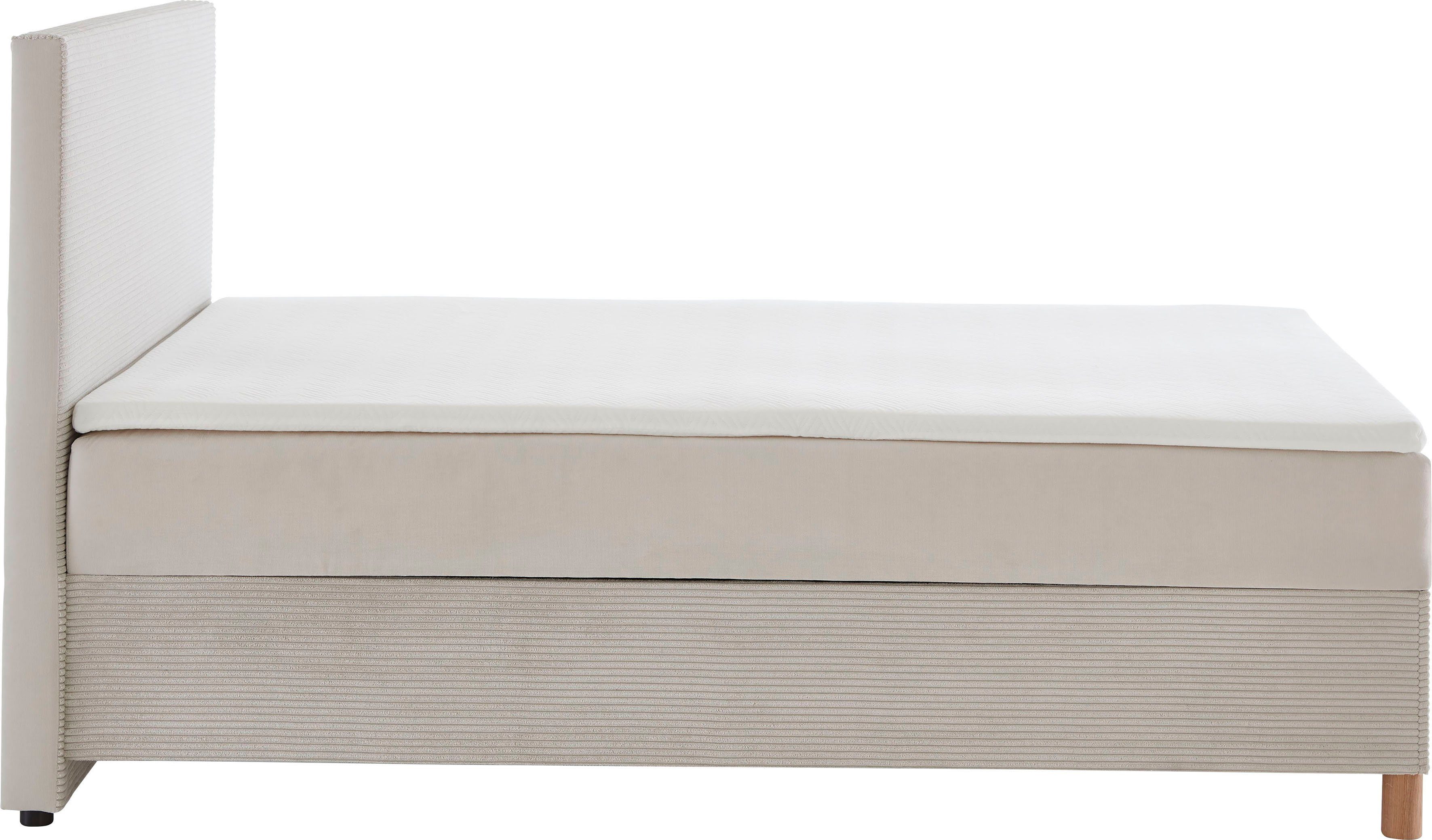 meise.möbel Boxspring Corsica met bedkist en topmatras, bekleding in een stof- en cordmix