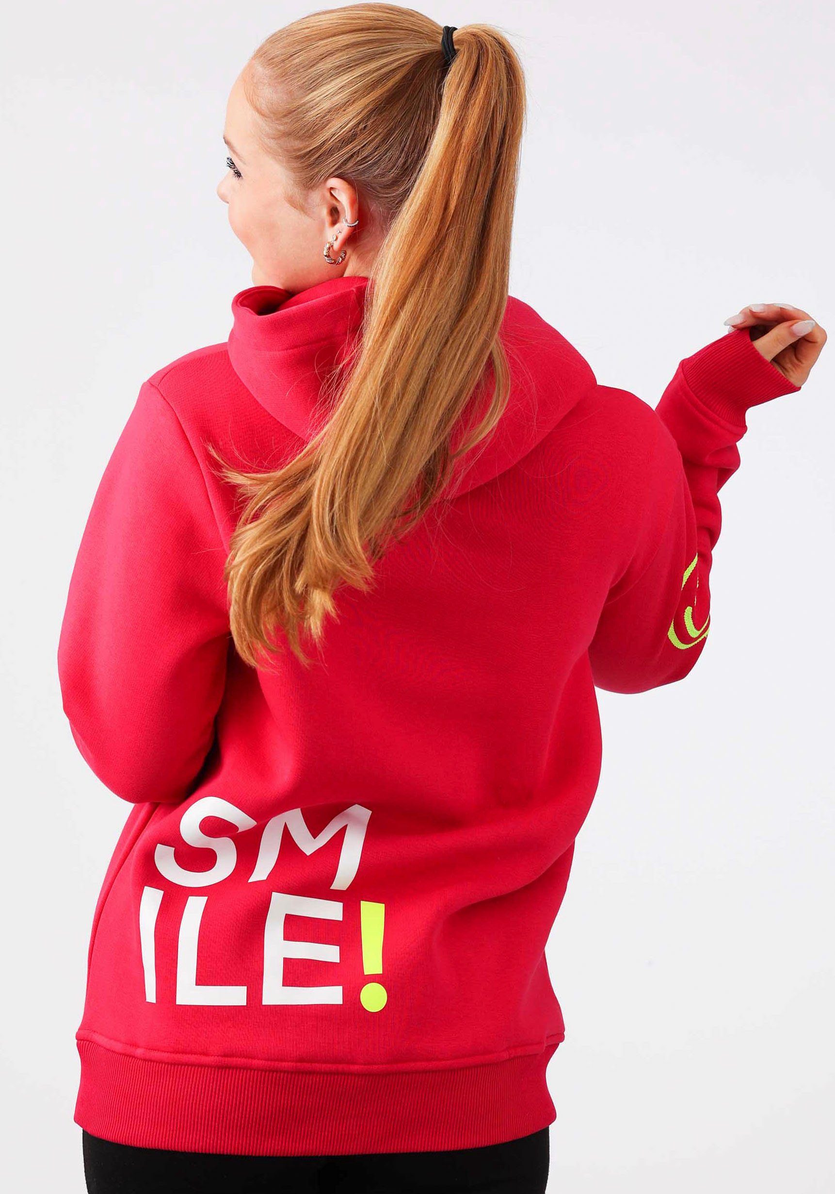 Zwillingsherz Hoodie Alissa met smile-print