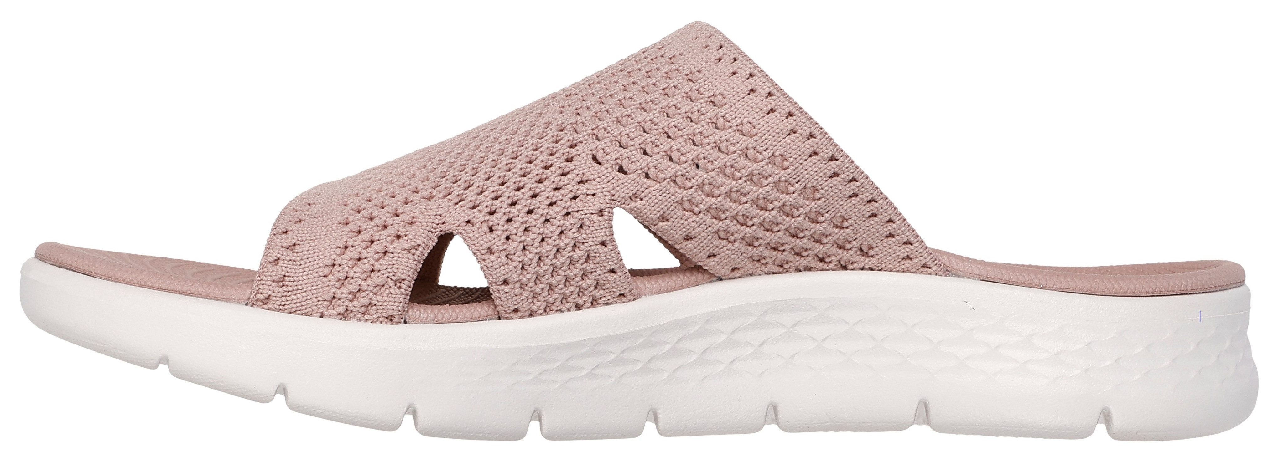 Skechers Slippers GO WALK FLEX SANDAL-ELATION sleehak, zomerschoen, slippers met goga mat voetbed
