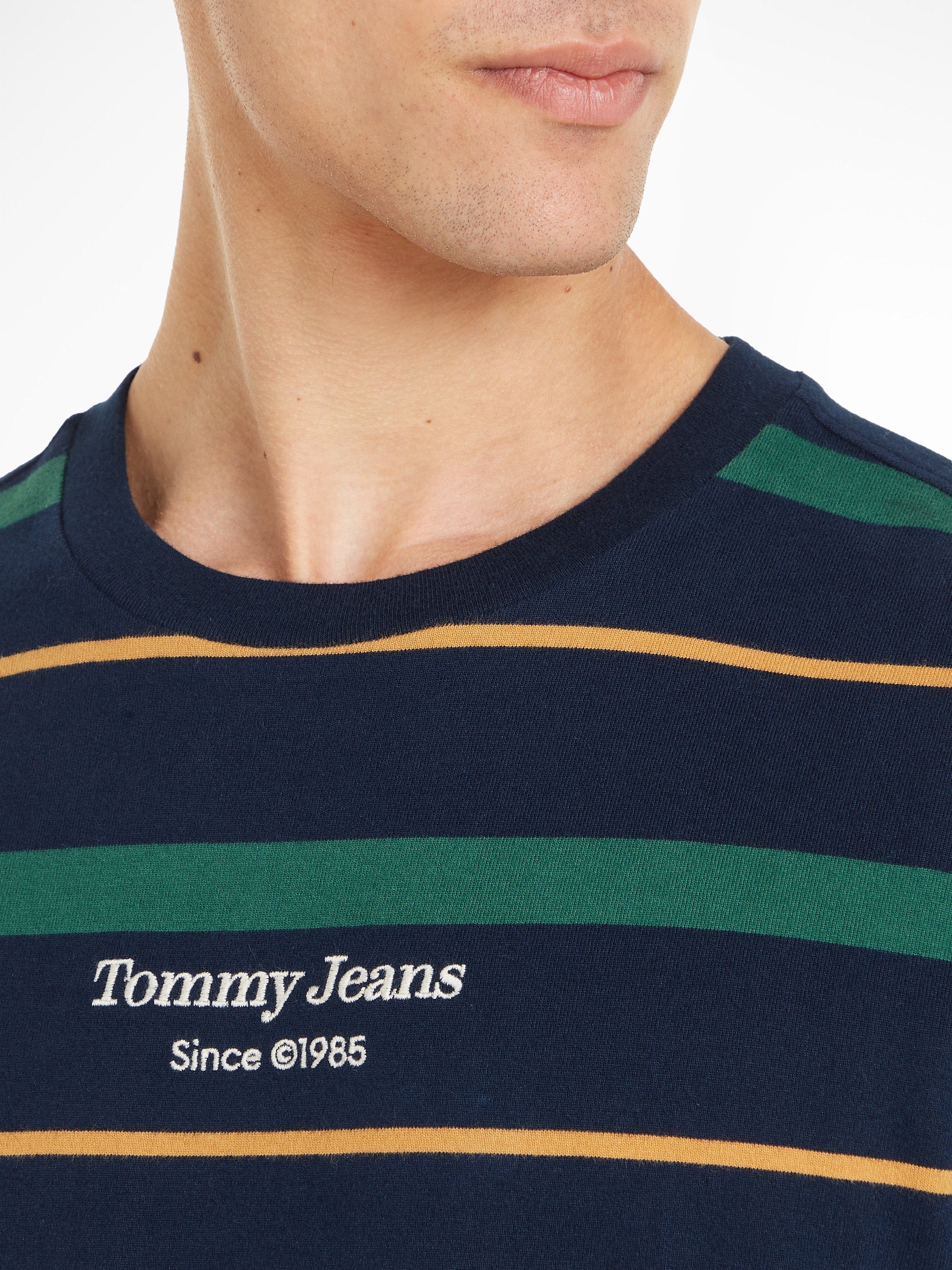 TOMMY JEANS Shirt met lange mouwen TJM REG STRIPE LS TEE met tommy hilfiger opschrift