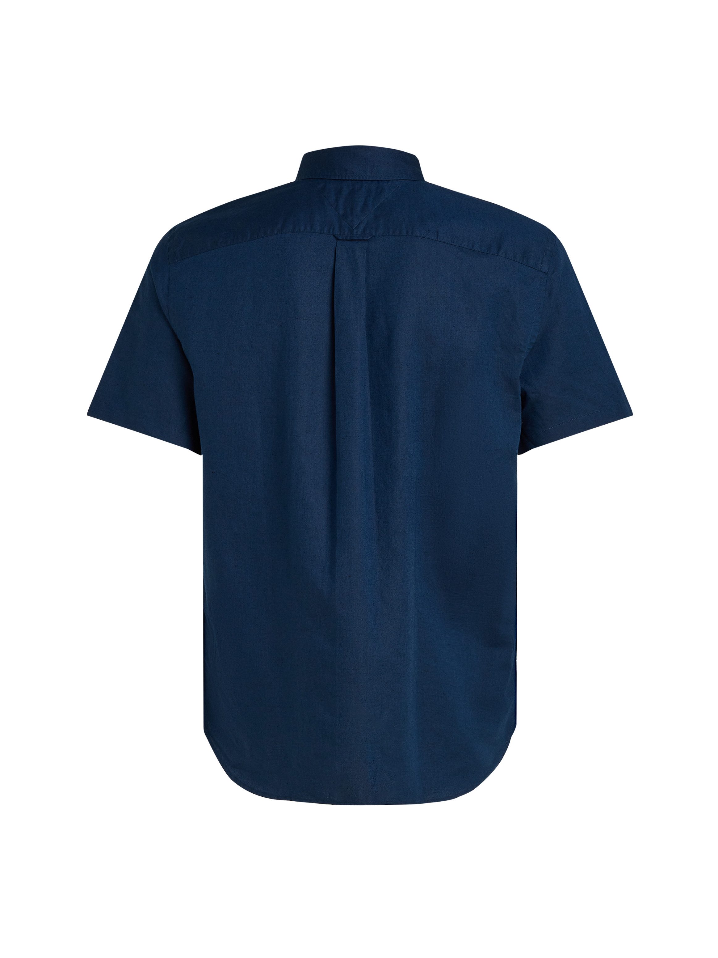 Tommy Hilfiger Overhemd met korte mouwen LINEN BLEND SOLID SS RF SHIRT
