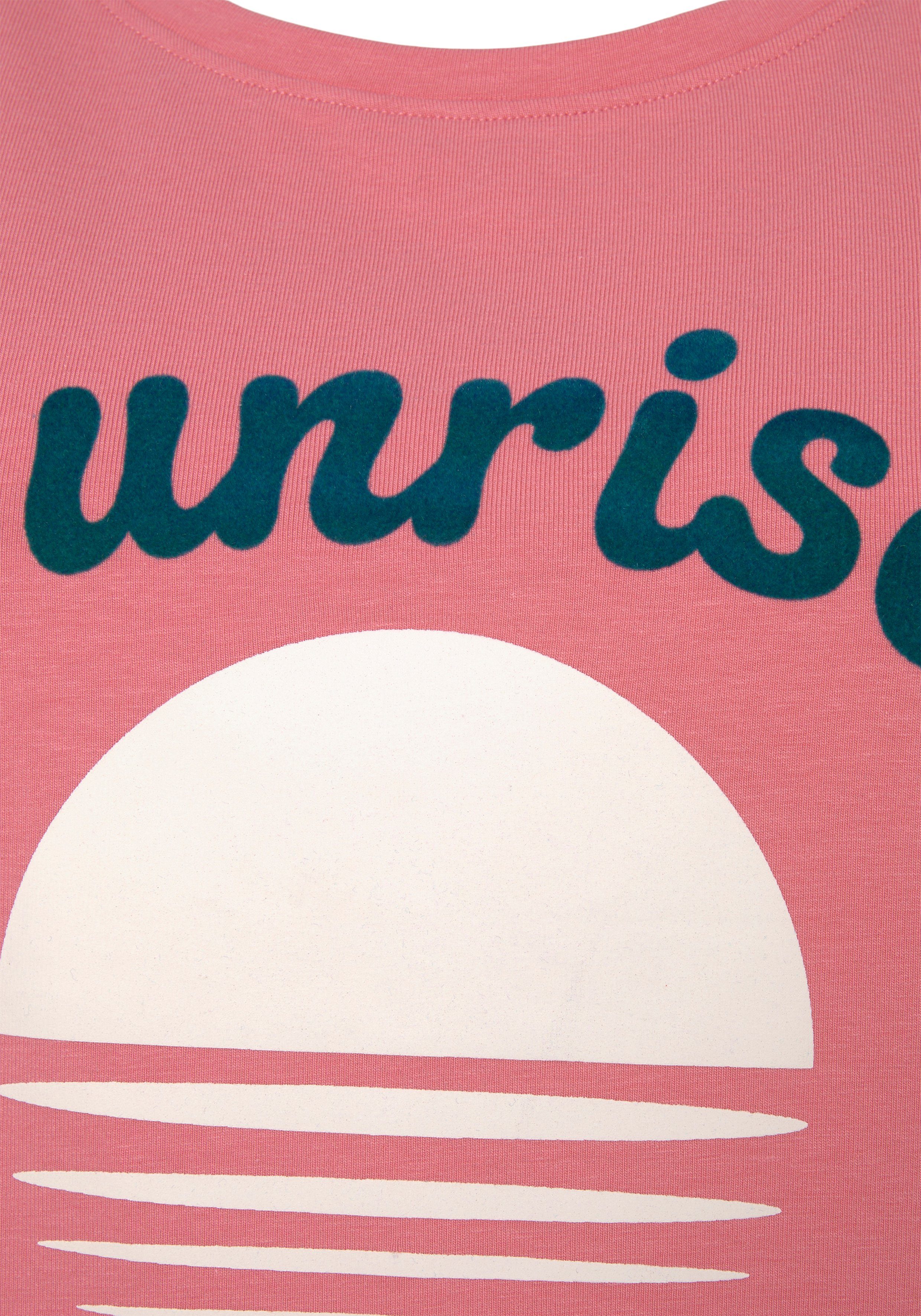 Vivance Shirt met korte mouwen -T-Shirt T-shirt met mooie frontprint, loungewear