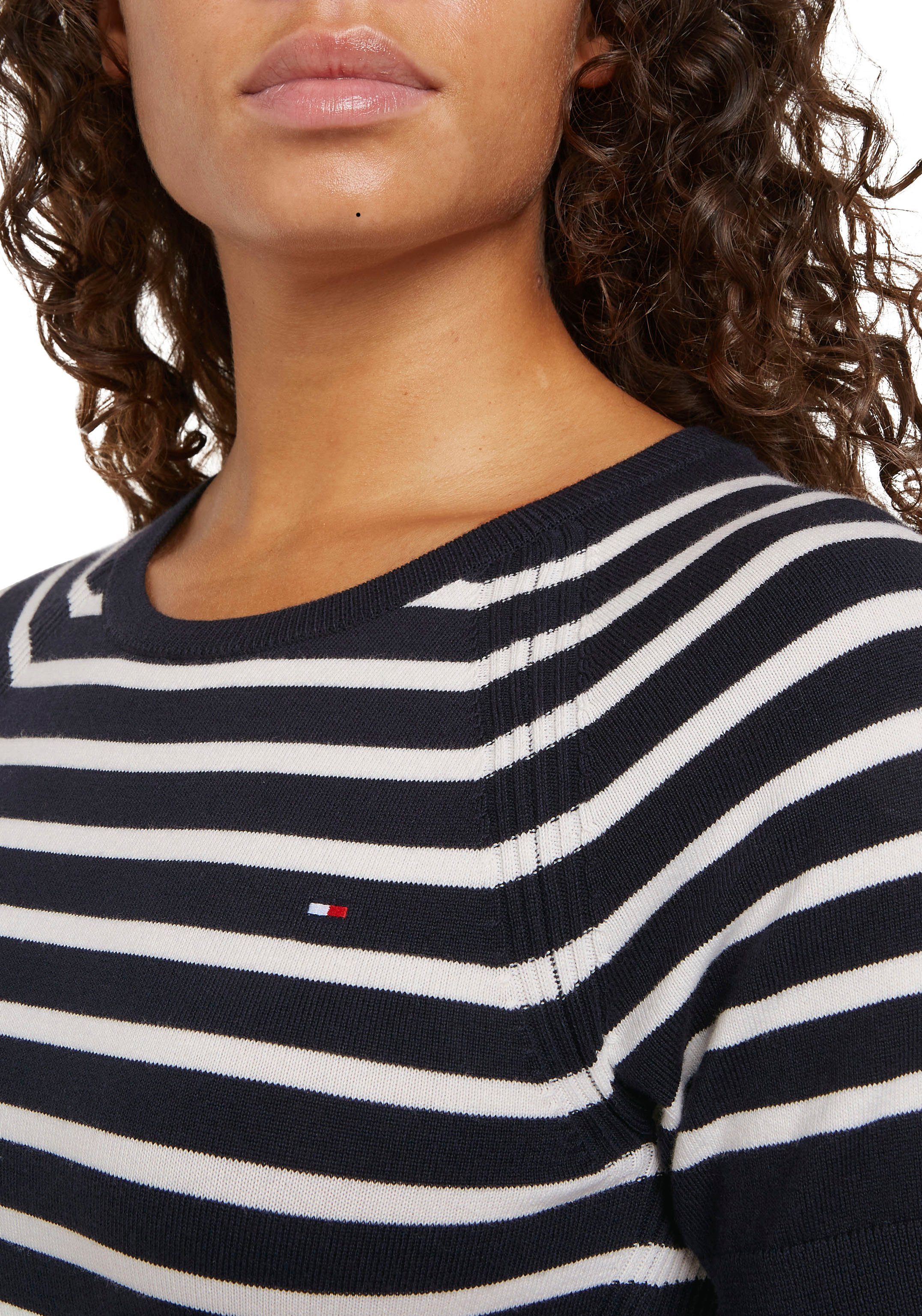 Tommy Hilfiger Jerseyjurk CO JERSEY STITCH F&F DRESS met logoborduursel op borsthoogte