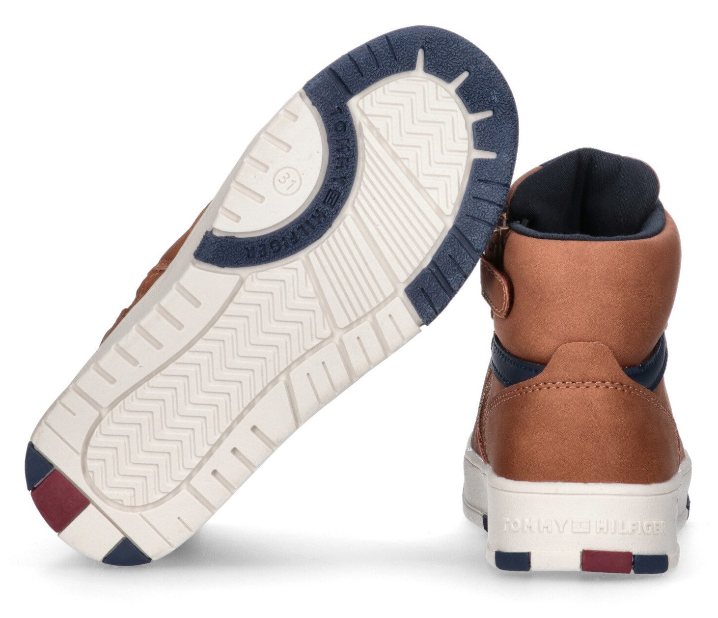 Tommy Hilfiger Sneakers high top sneaker, veterschoenen met zijlogovlag