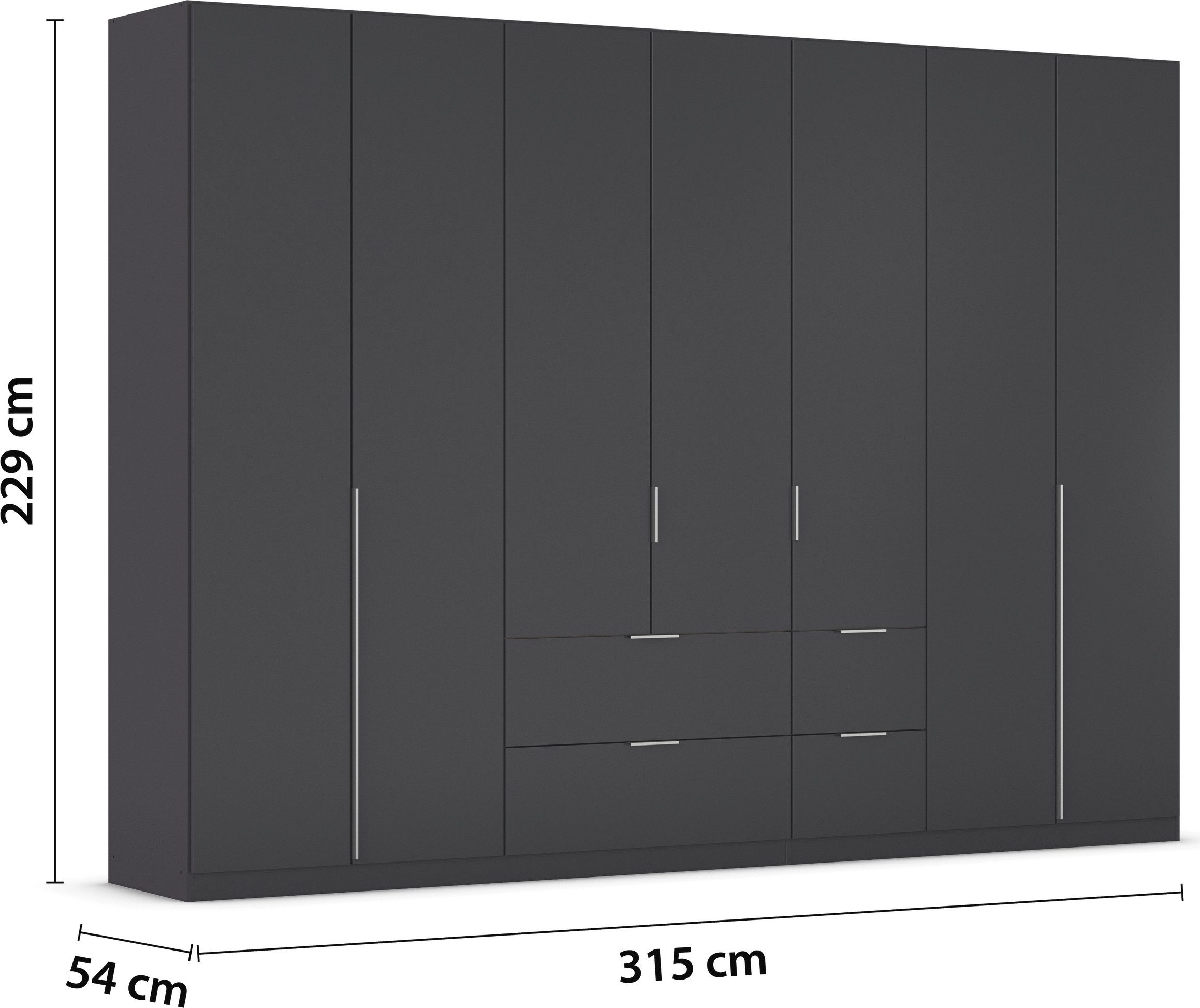 rauch Draaideurkast Kledingkast kast garderobe AGORDO met decor- of hoogglansfront