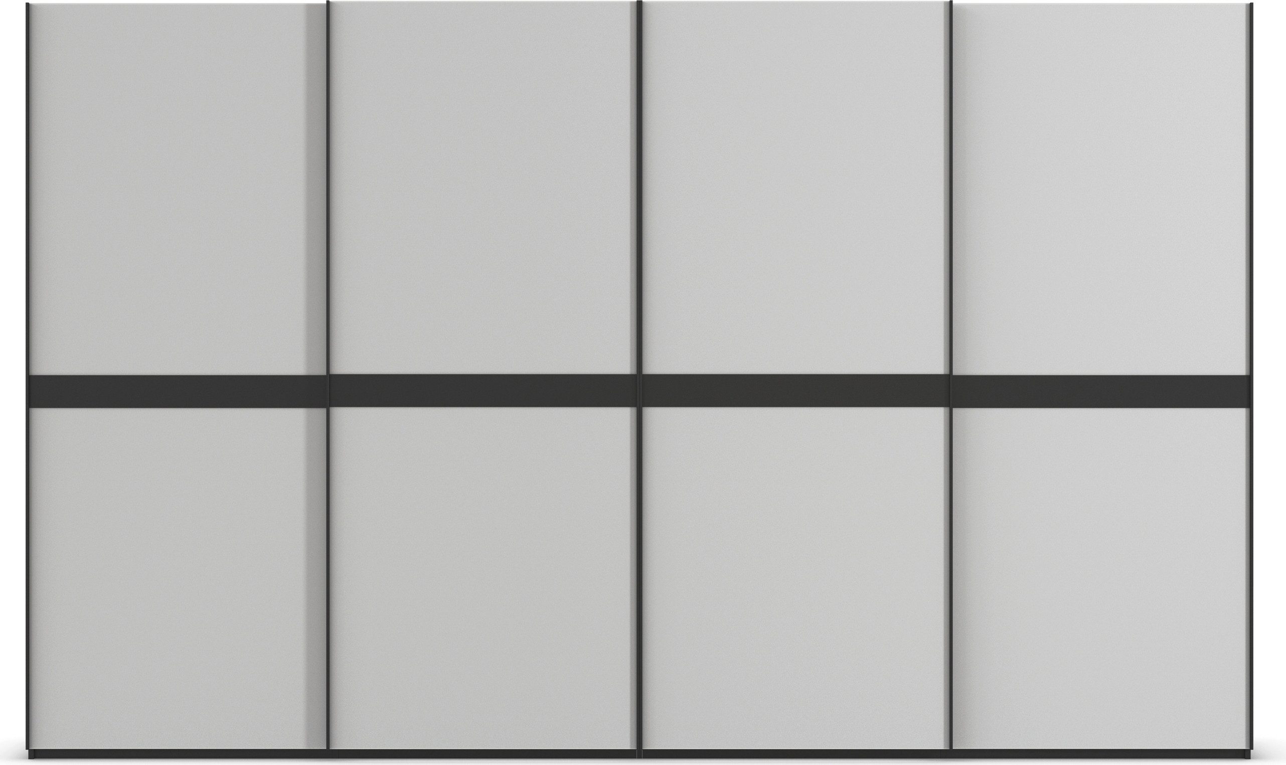 rauch Schuifdeurkast Kledingkast kast garderobe slaapkamerkast SCALE-LINE edel uiterlijk met buikband in corpuskleur met glasfront made in germany