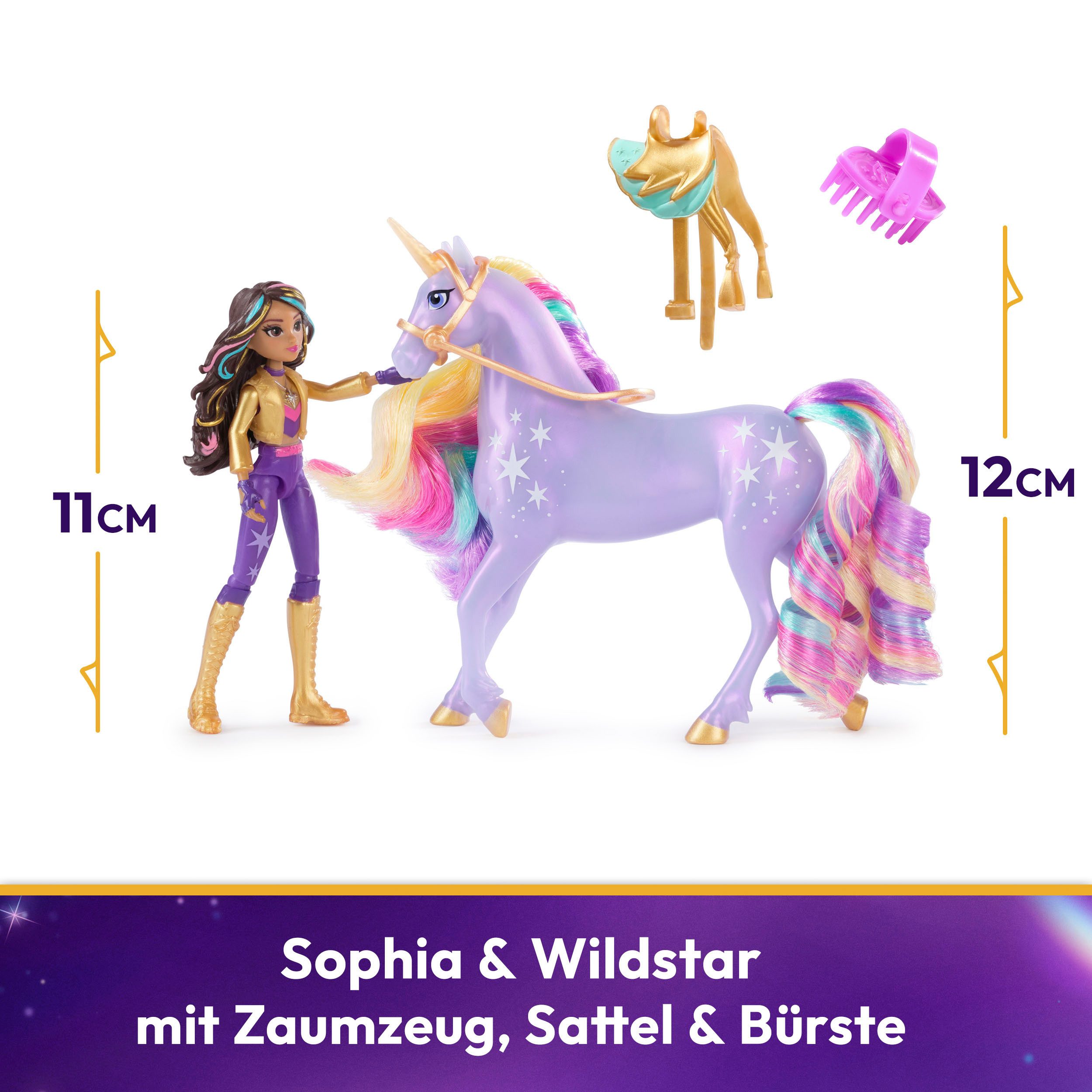 Spin Master Aankleedpop Unicorn Academy - Small Doll & Unicorn - Sophia & Wildstar