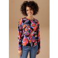 aniston casual sweatshirt bedrukt met kleurrijke, grafische bloemen multicolor