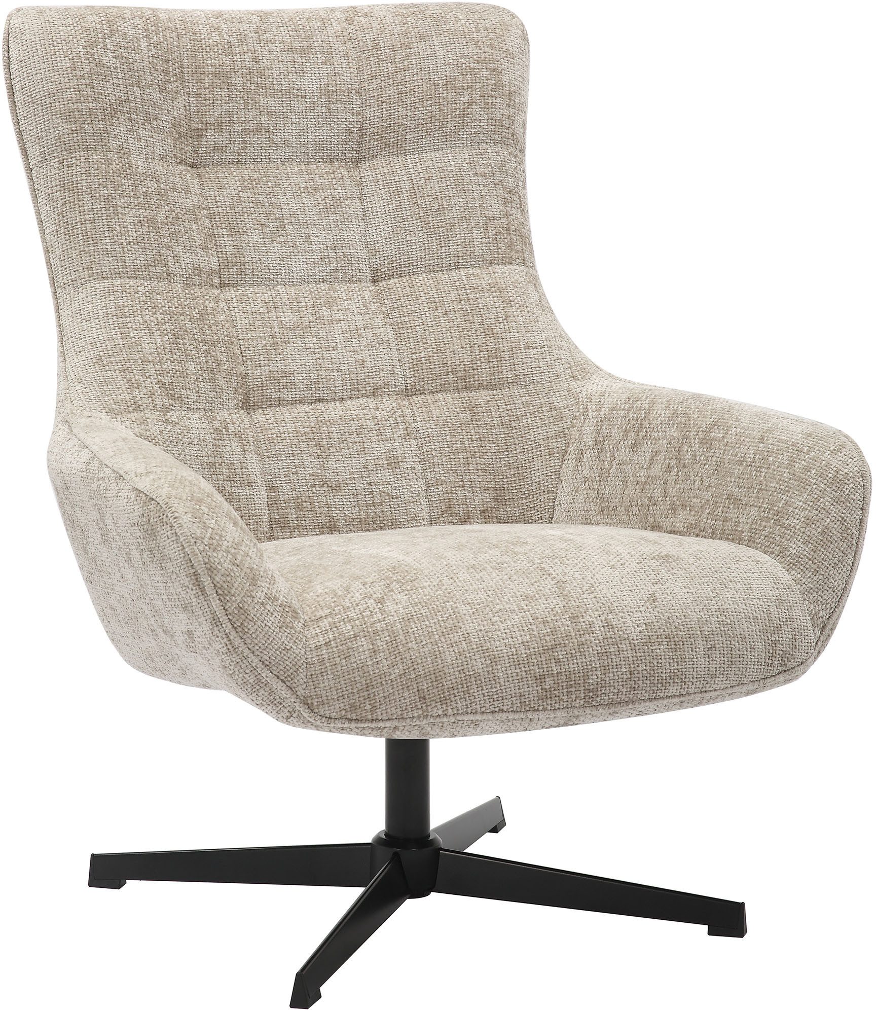 SalesFever Draaibare fauteuil Zitvlak met pocketvering fauteuils grijs
