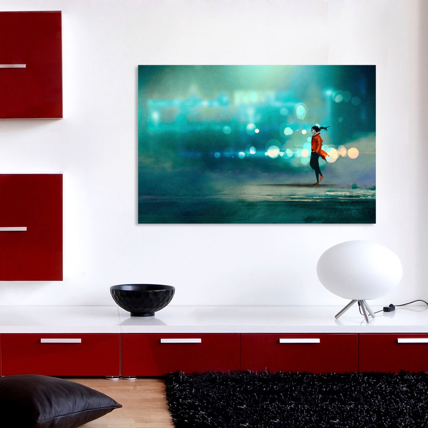 queence Artprint op acrylglas Vrouw Fine Art-print in galeriekwaliteit