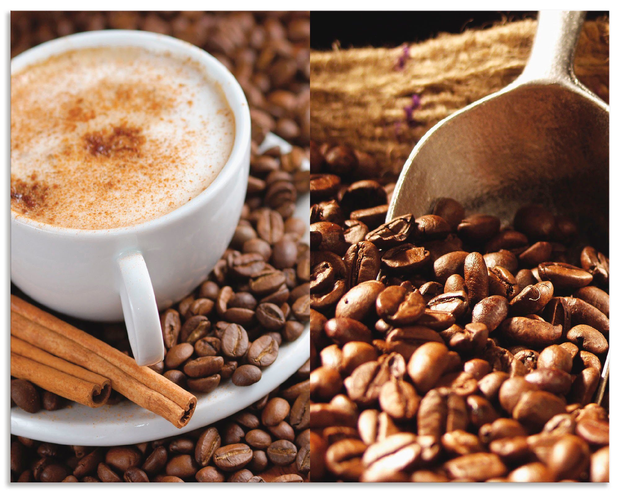 Artland Keukenwand Koffie - cappuccino - hete koffie zelfklevend in vele maten - spatscherm keuken achter kookplaat en spoelbak als wandbescherming tegen vet, water en vuil - achte