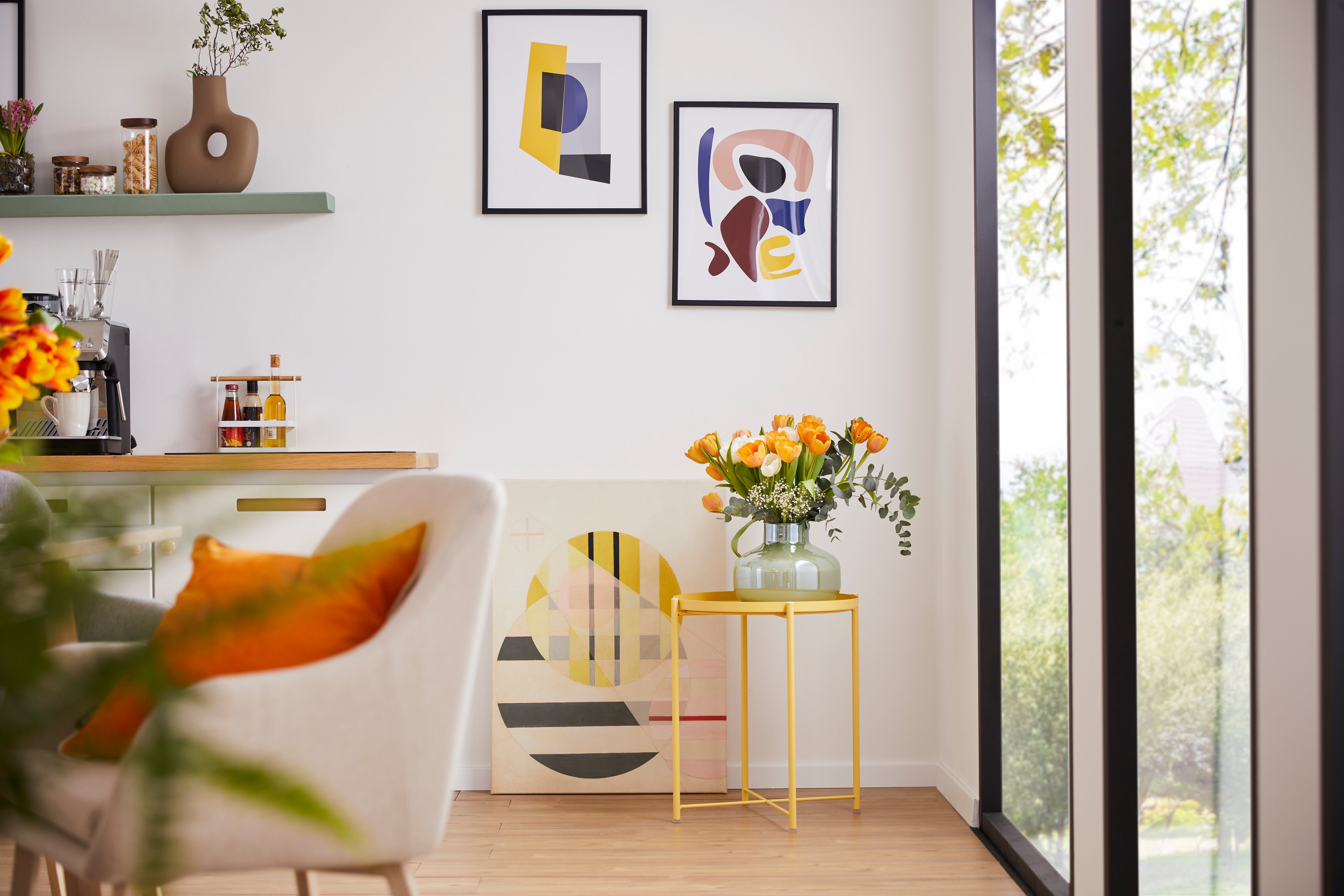 queence Wanddecoratie JUPITER HD premium posterdruk incl. houten lijst (1 stuk)