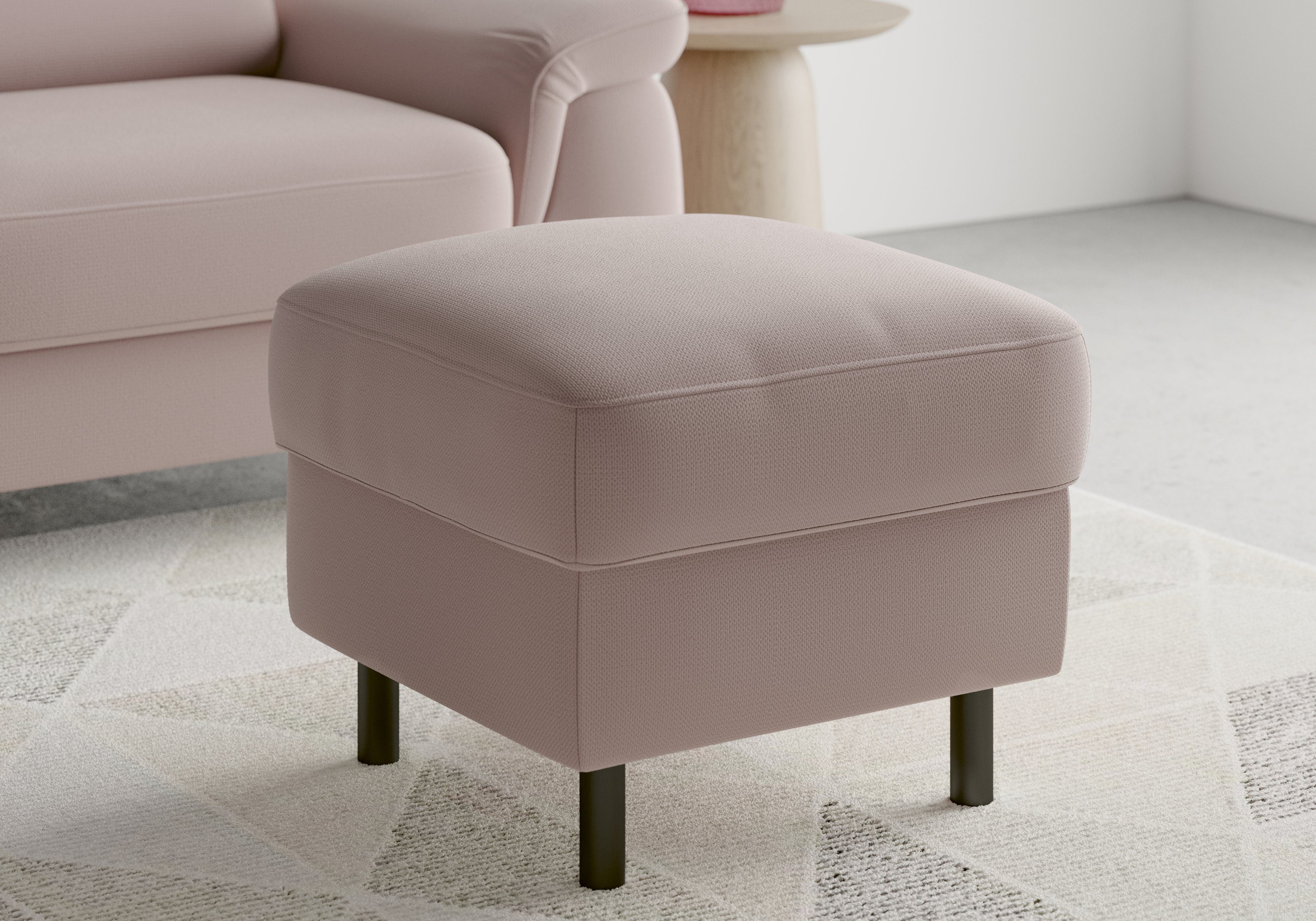 sit&more Hocker met bergruimte Sinatra Zitoppervlak is afneembaar, matzwarte metalen poten