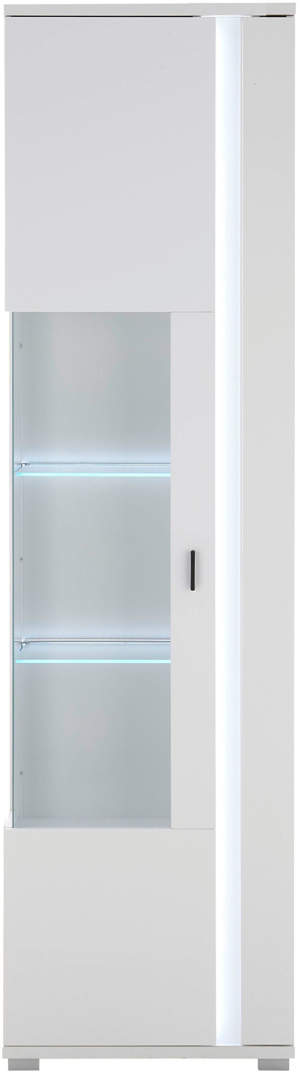 INOSIGN Vitrinekast Long Island in moderne trendkleur, inclusief verticale verlichting, breedte 55 cm (1 stuk)