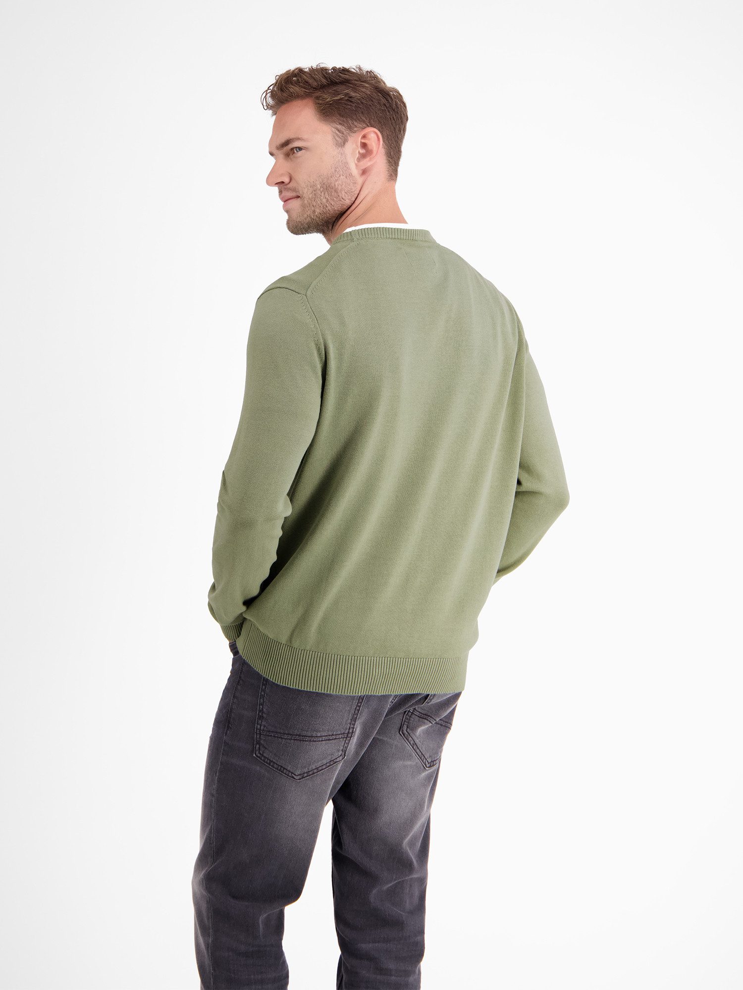 Lerros Gebreide trui LERROS crewneck gebreide pullover