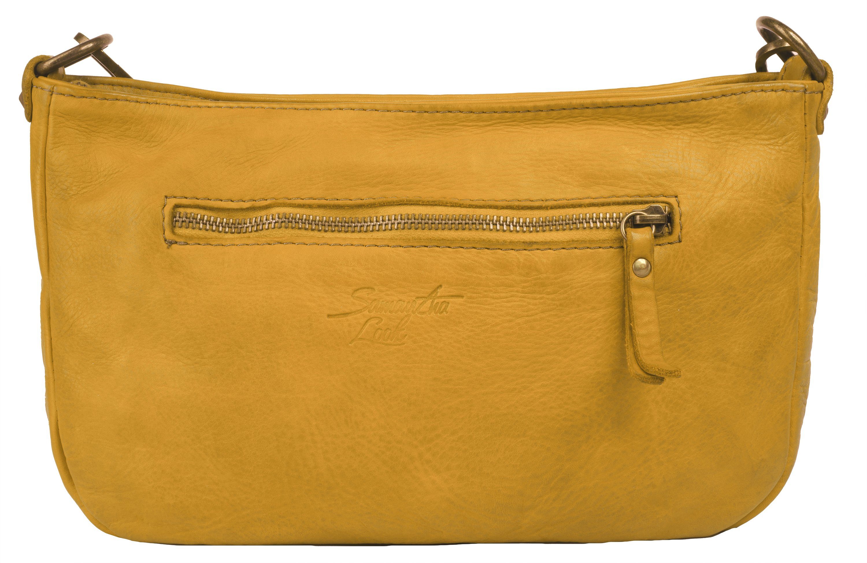 Samantha Look Schoudertas echt leer, made in italy
