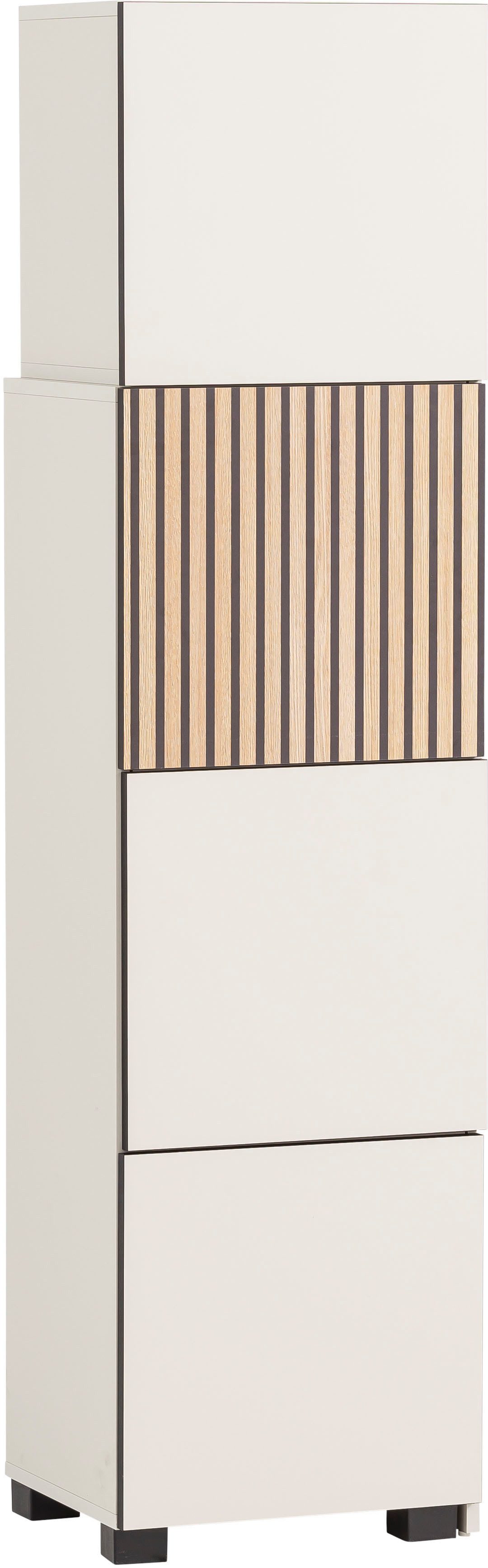 Schildmeyer Schuifkast Alexa, breedte variabel van 40 tot 70 cm Deurfront met akoestische print, greeploze opening