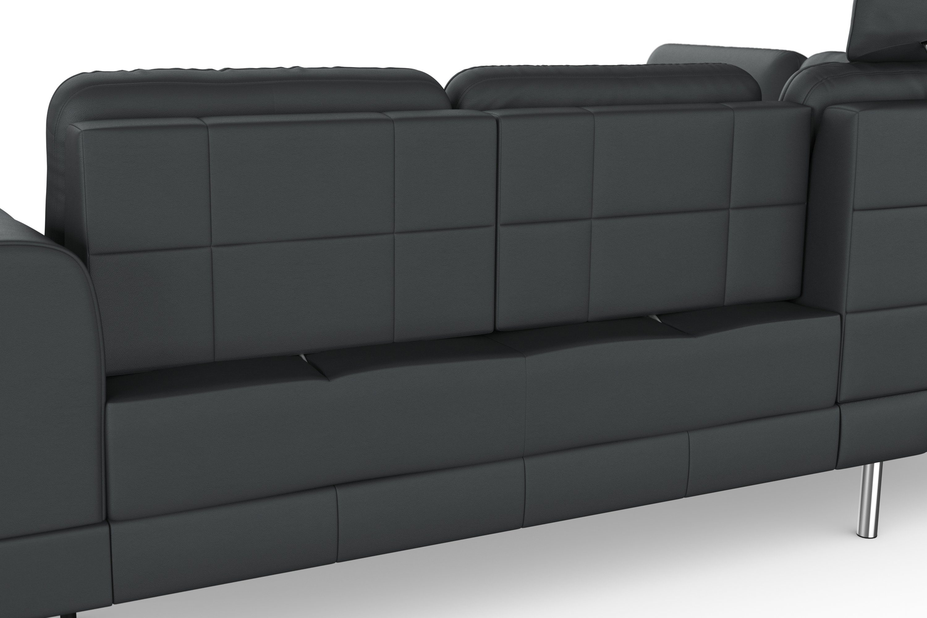 sit&more Hoekbank Bendigo L-vorm inclusief zitdiepteverstelling, bodemvrijheid 15 cm, in 2 pootkleuren