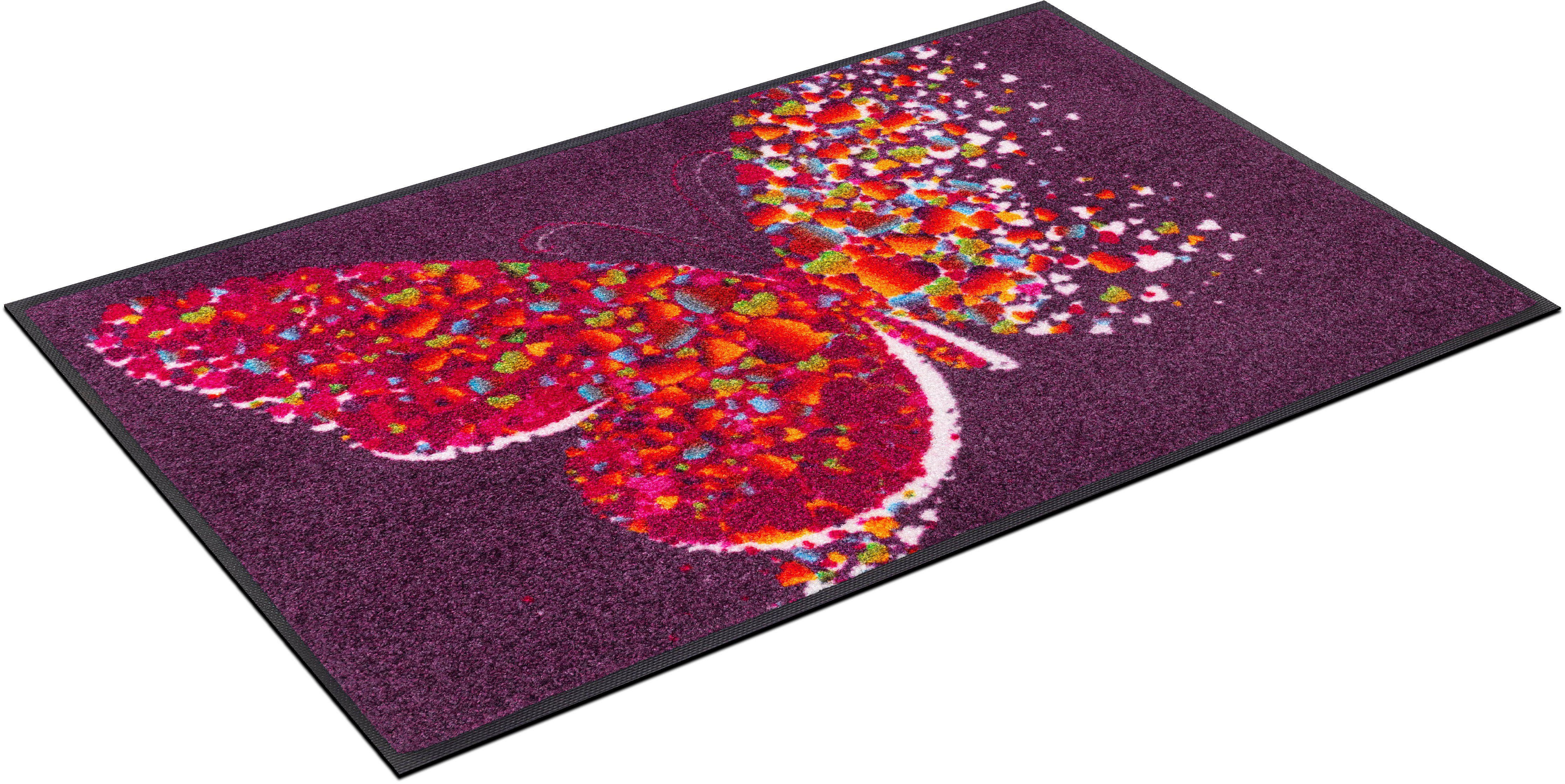 wash+dry by Kleen-Tex Mat Papallona Inloopmat, motief vlinder, antislip, wasbaar