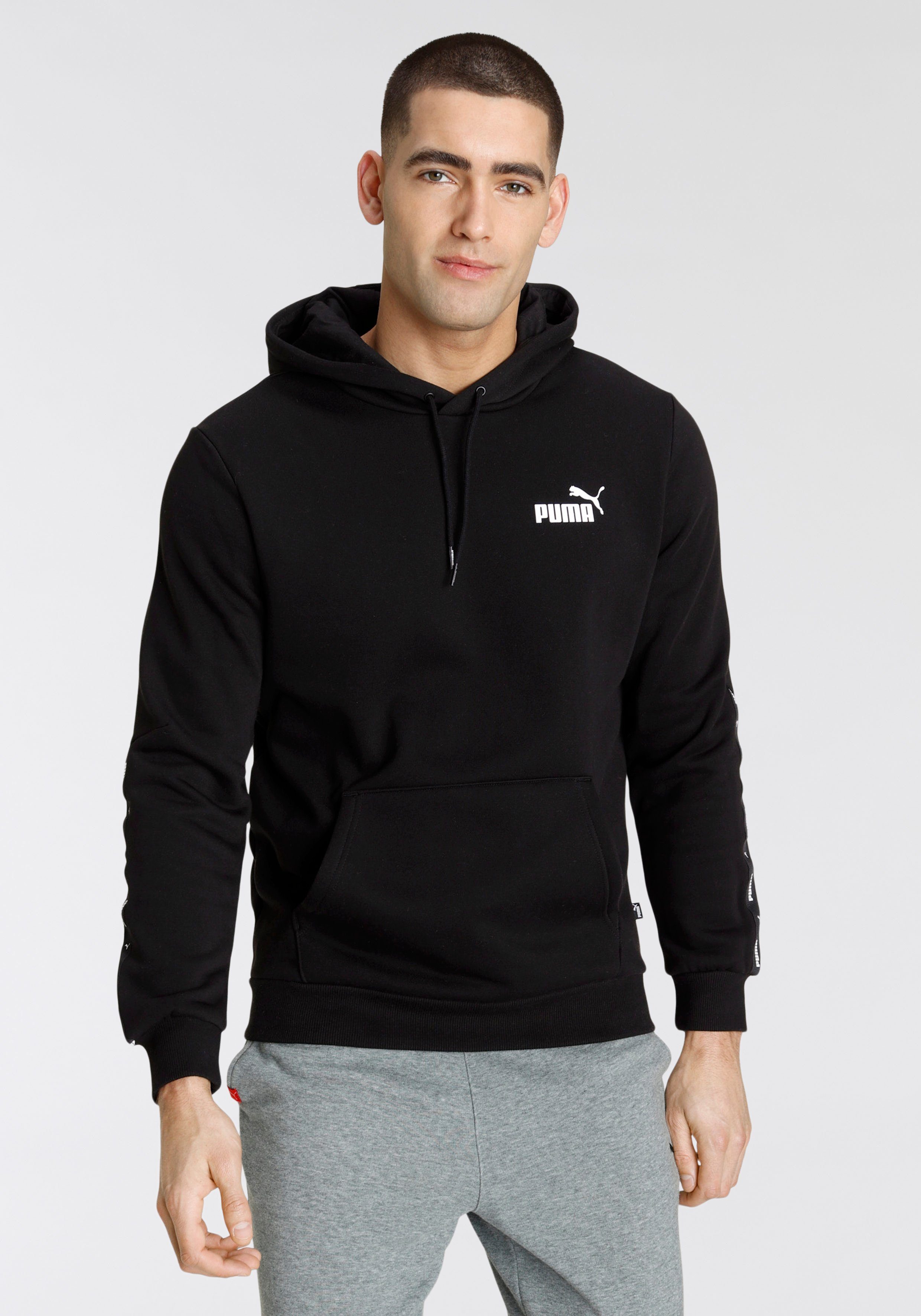 PUMA Hoodie ESS+ TAPE HOODIE FL heren hoodies maat S zwart
