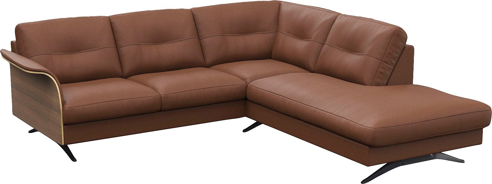 FLEXLUX Hoekbank Glow, super comfortabel door hoogwaardige zitconstructie met binnenvering, L-vorm