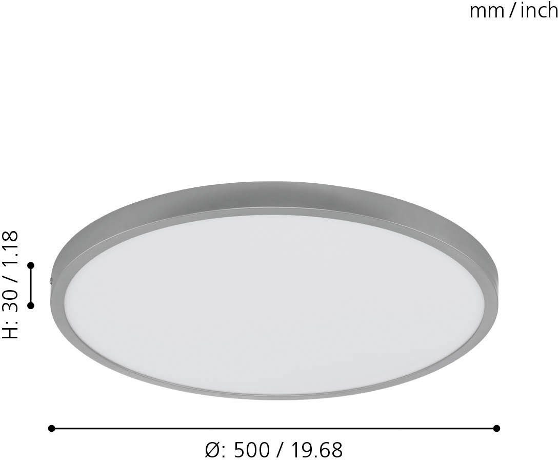 EGLO Opbouwarmatuur FUEVA 1 slank design, slechts 3 cm hoog, diameter 50 cm (1 stuk)