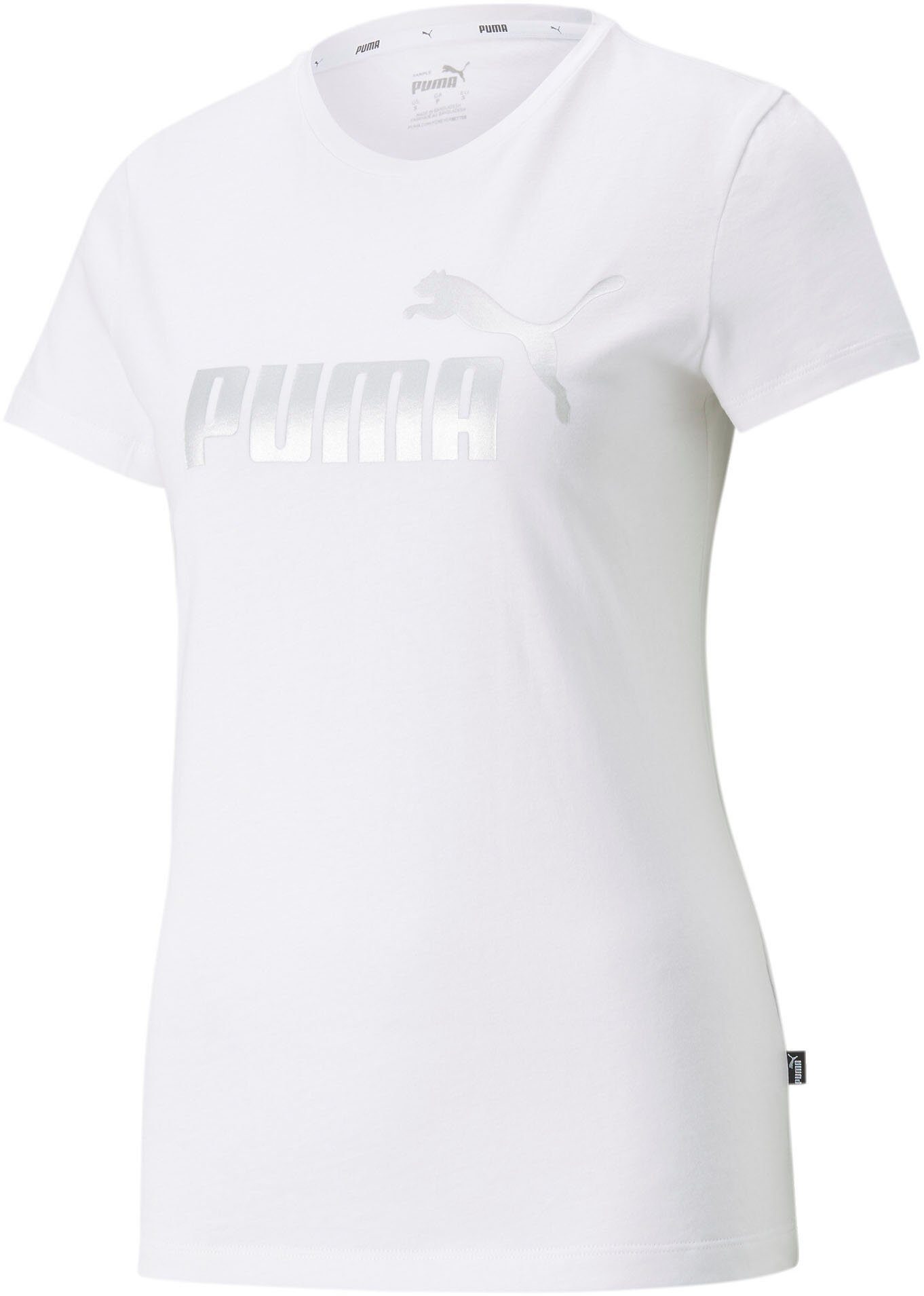 PUMA Shirt met korte mouwen ESS+ Metallic Logo Tee