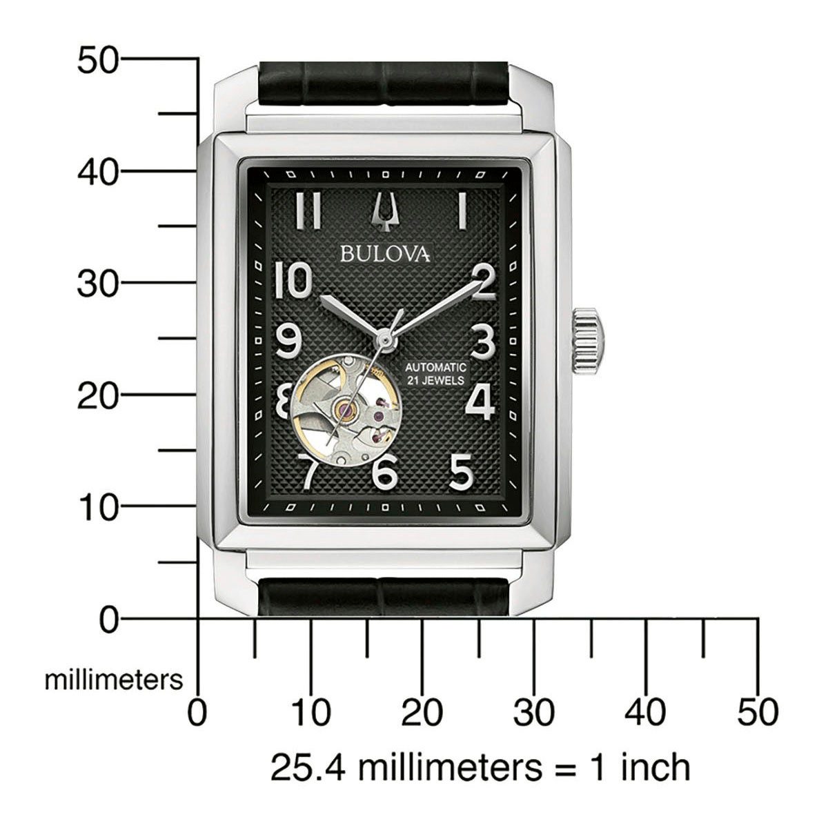 Bulova Automatisch horloge Sutton Horloge, herenhorloge, dameshorloge, leren band