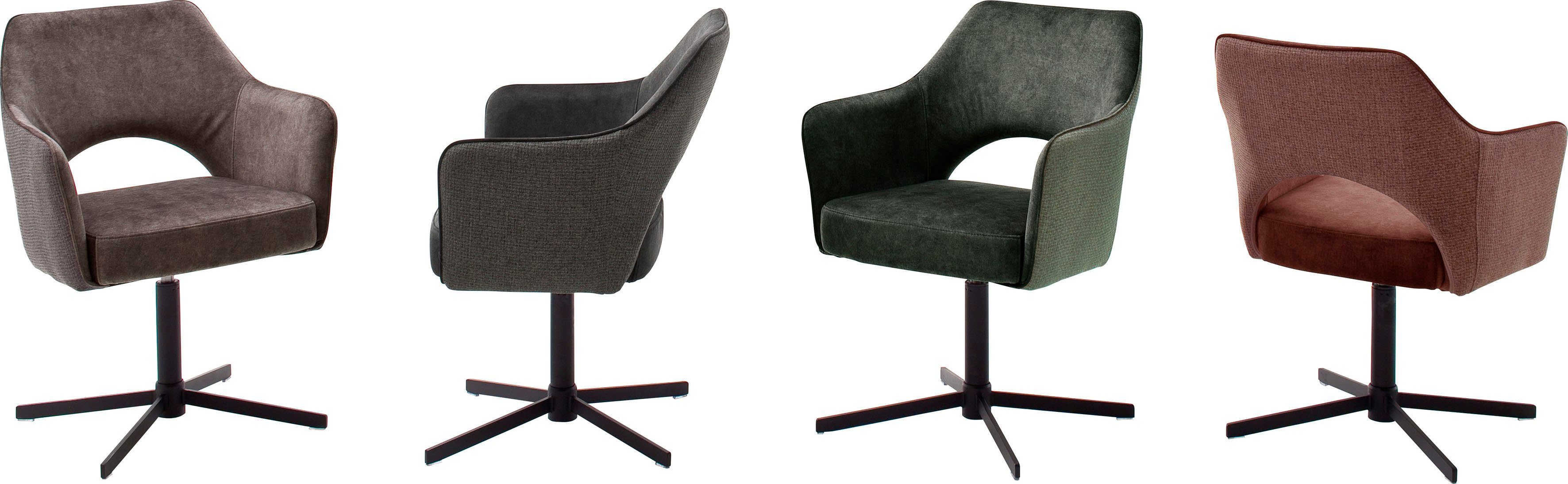 MCA furniture Eetkamerstoel Valetta 2-set, 360° draaibaar, pocketvering, belastbaar tot 120 kg (set, 2 stuks)