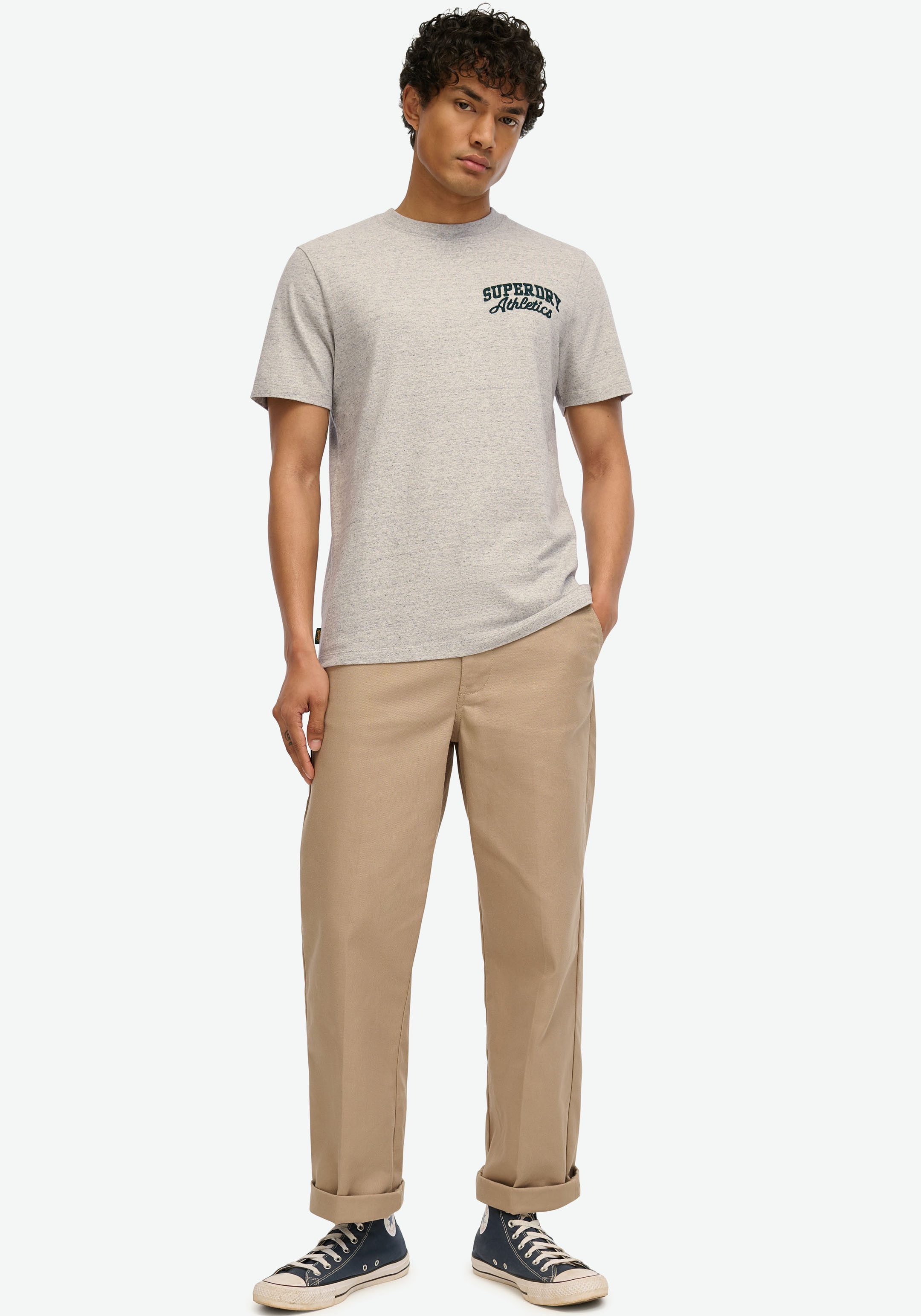 Superdry Shirt met korte mouwen EMBROIDER SUPERSTATE LOGO TEE