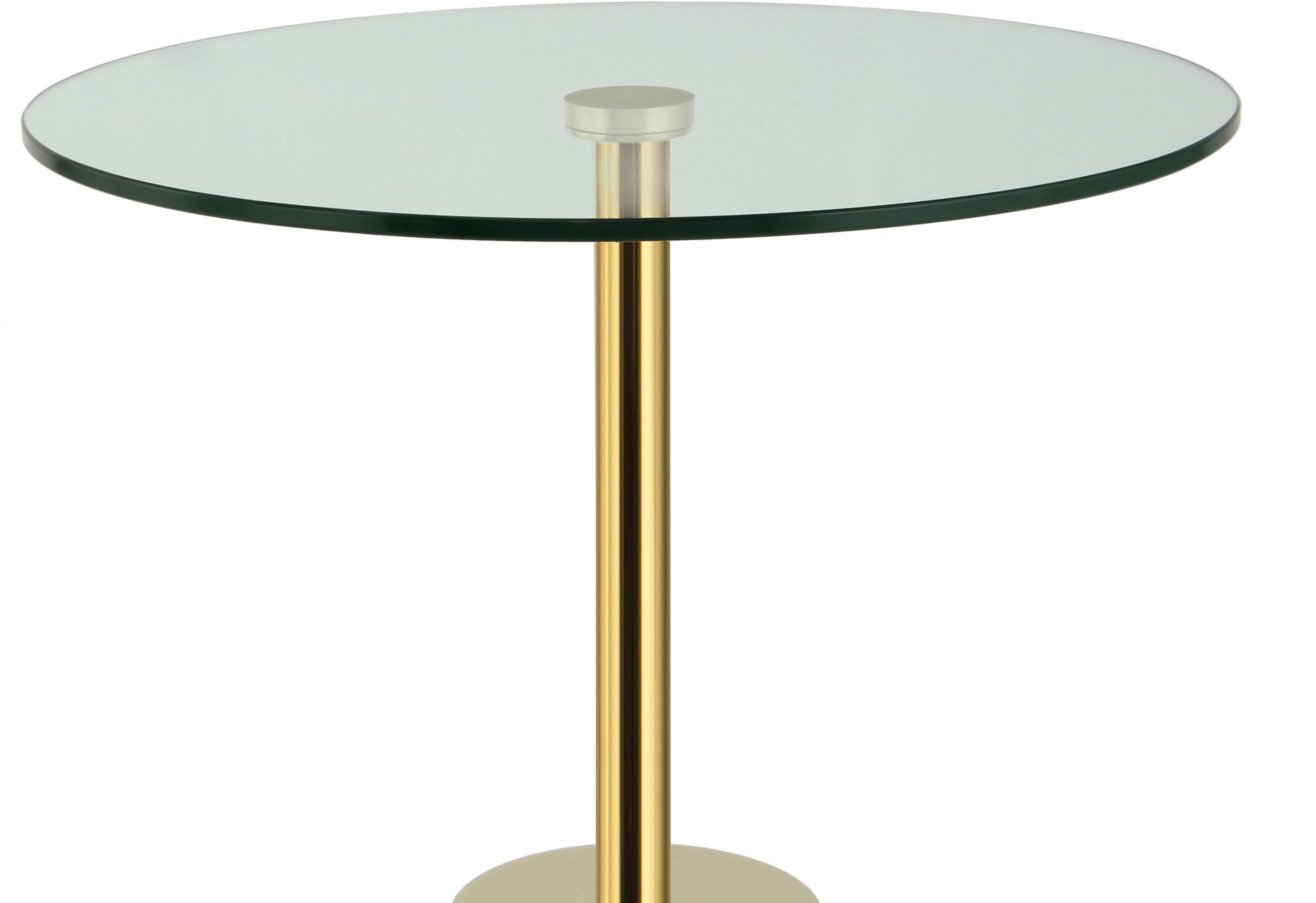 Kayoom Bijzettafel Lana 125, robuust glasblad, basis in marmerlook robust, onderhoudsvriendelijk, van hoge kwaliteit, geschikt voor buiten en binnen (1 stuk)