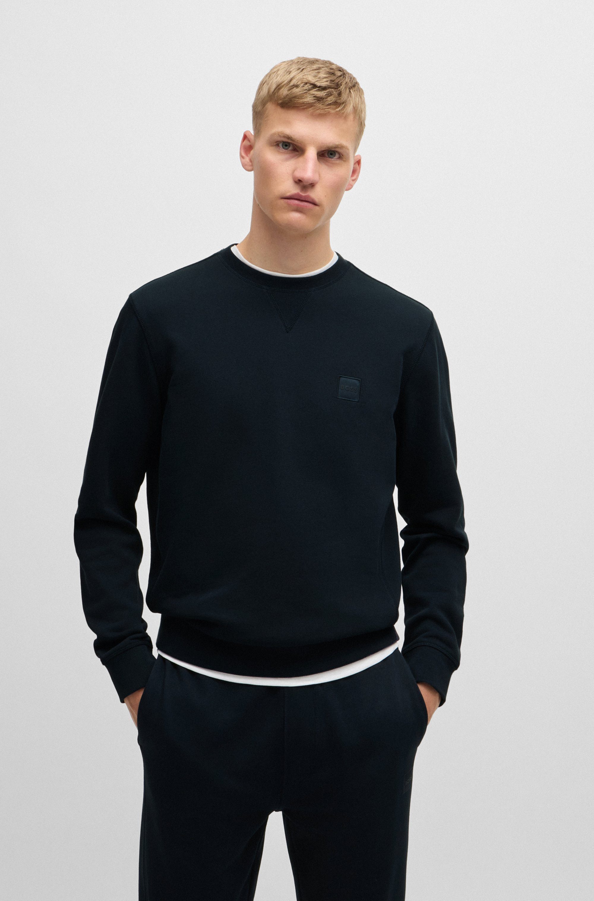 Boss Orange Sweatshirt Westart met boss logo-patch