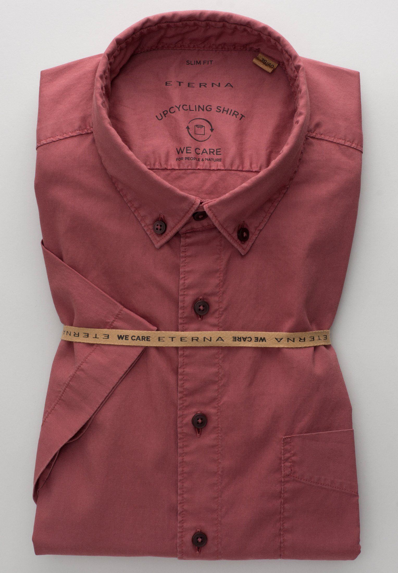 Eterna Overhemd met korte mouwen Slim fit EASY IRON (gemakkelijk te strijken)