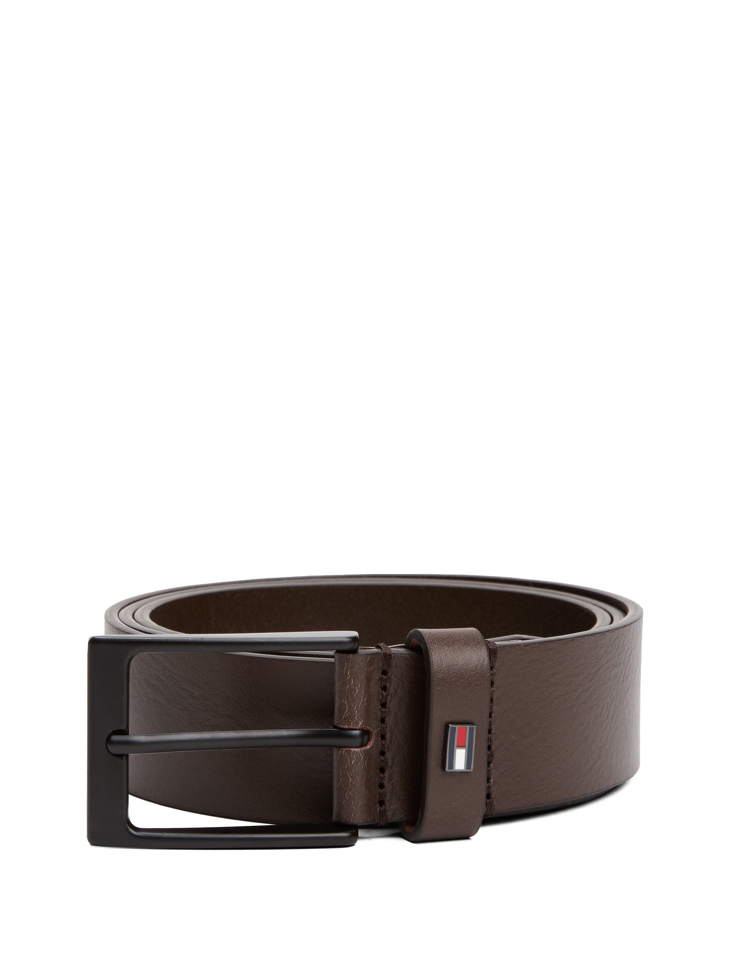 Tommy Hilfiger Leren riem LAYTON 3.5 Metalen patch, eenvoudige doornsluiting