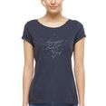 ragwear t-shirt florah print a organic blauw