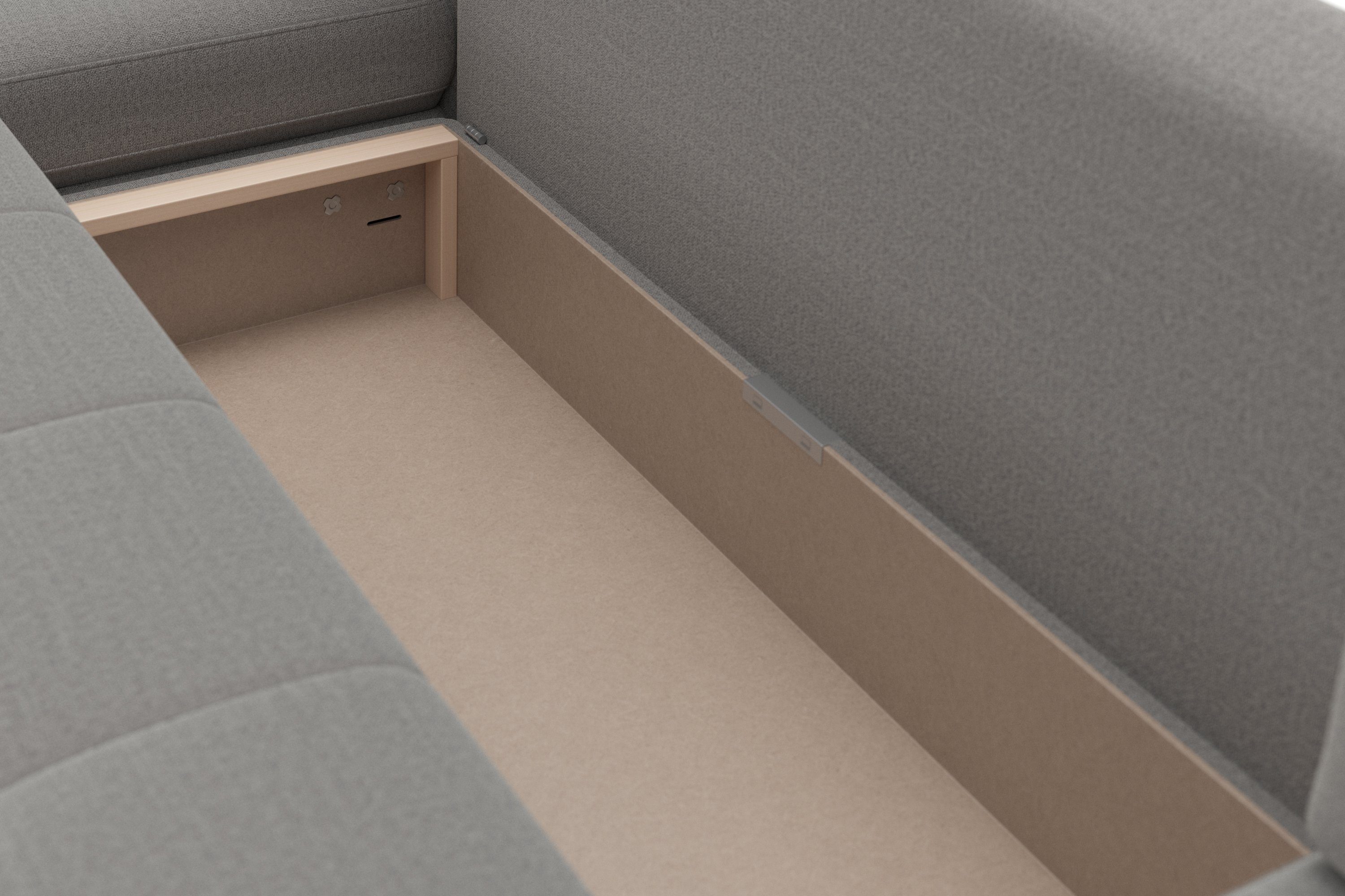 sit&more Zithoek Latigo U-vorm met récamier, naar keuze met slaapfunctie en bedkist