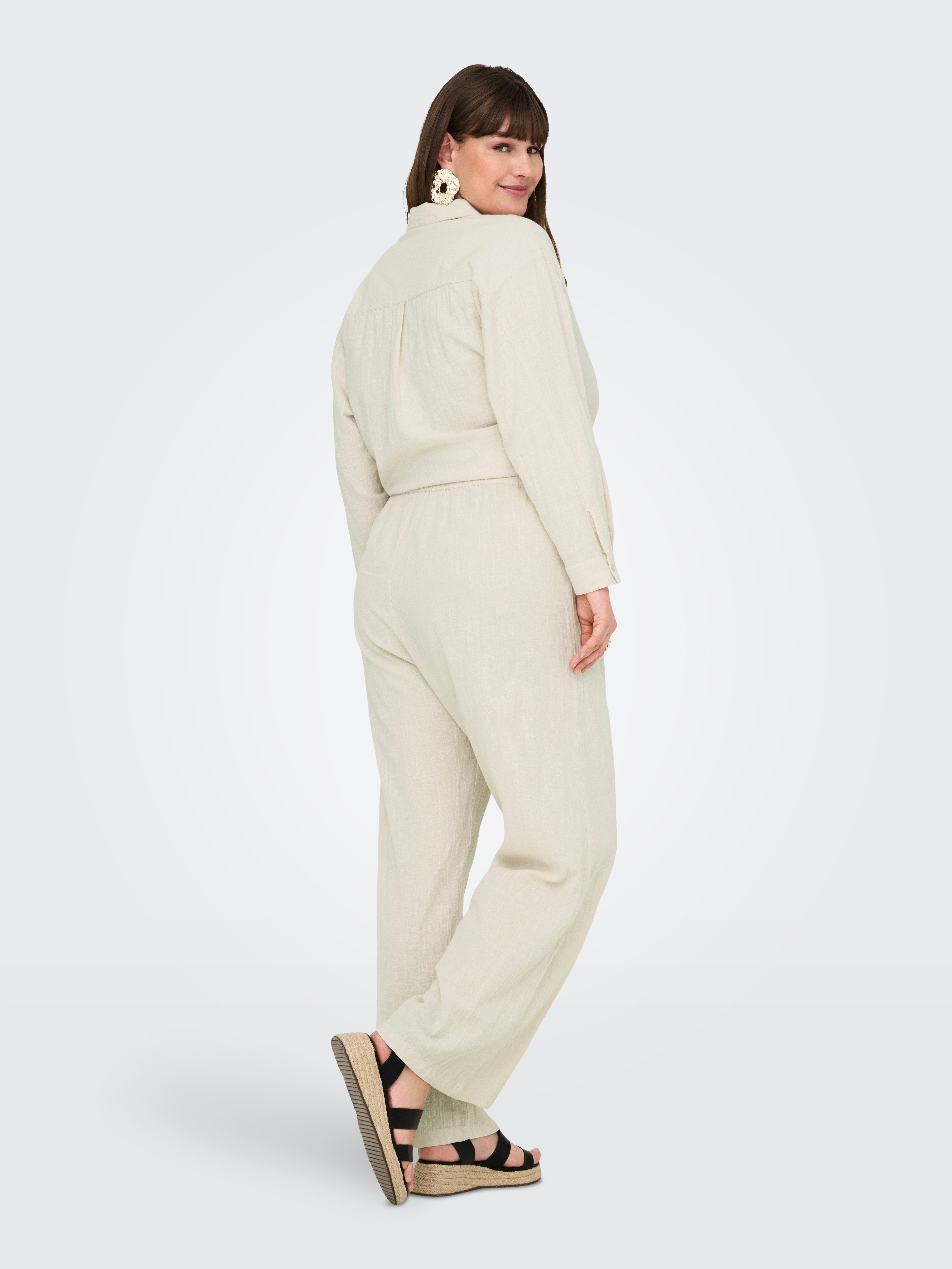 ONLY CARMAKOMA Comfortbroek CARTIZANA COTTON LOOSE PANTS WVN NOOS