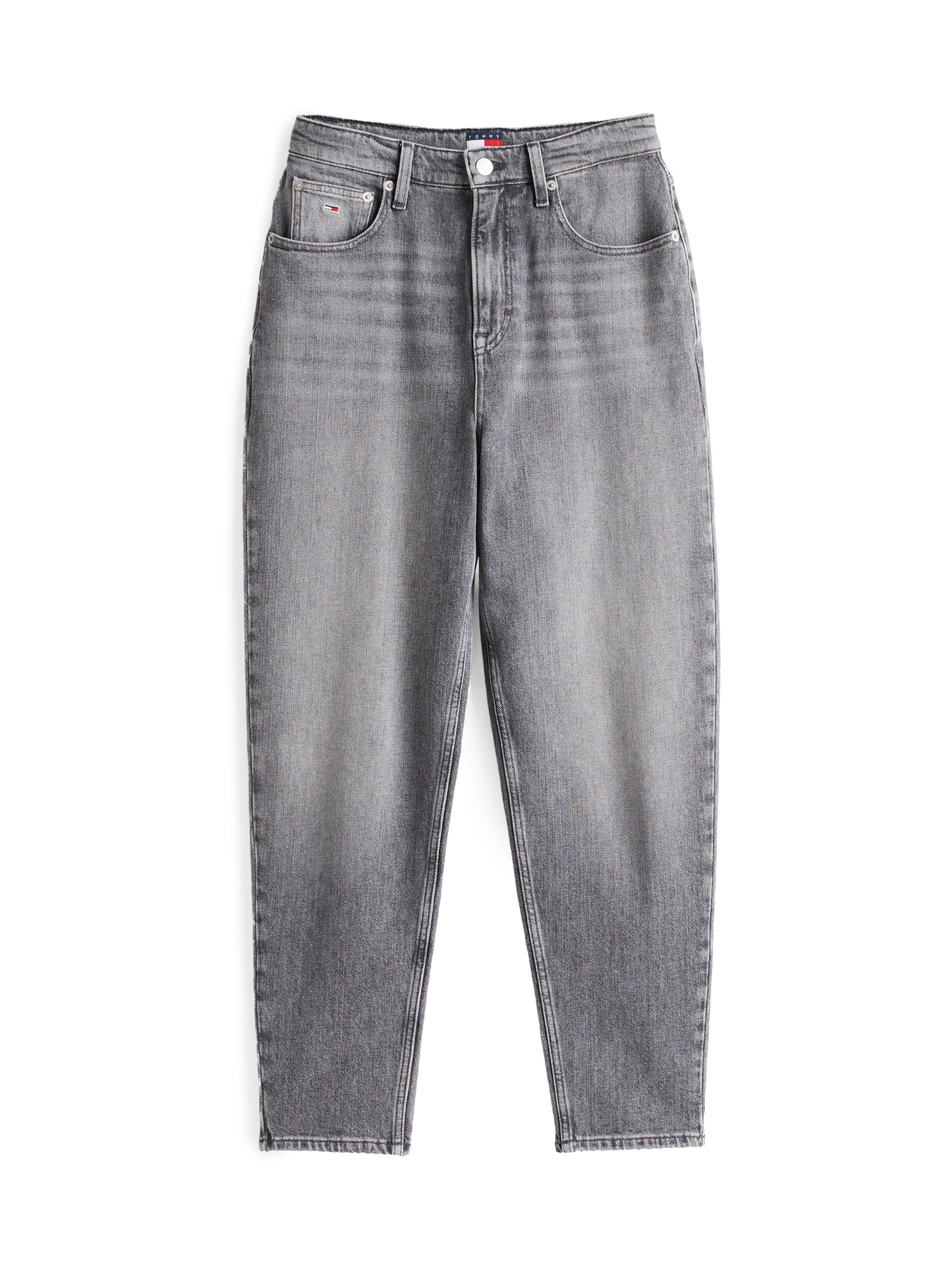 TOMMY JEANS Mom jeans High waist - Mom-Jeans Tapered met logo-borduurwerk, in enkelvrije lengte