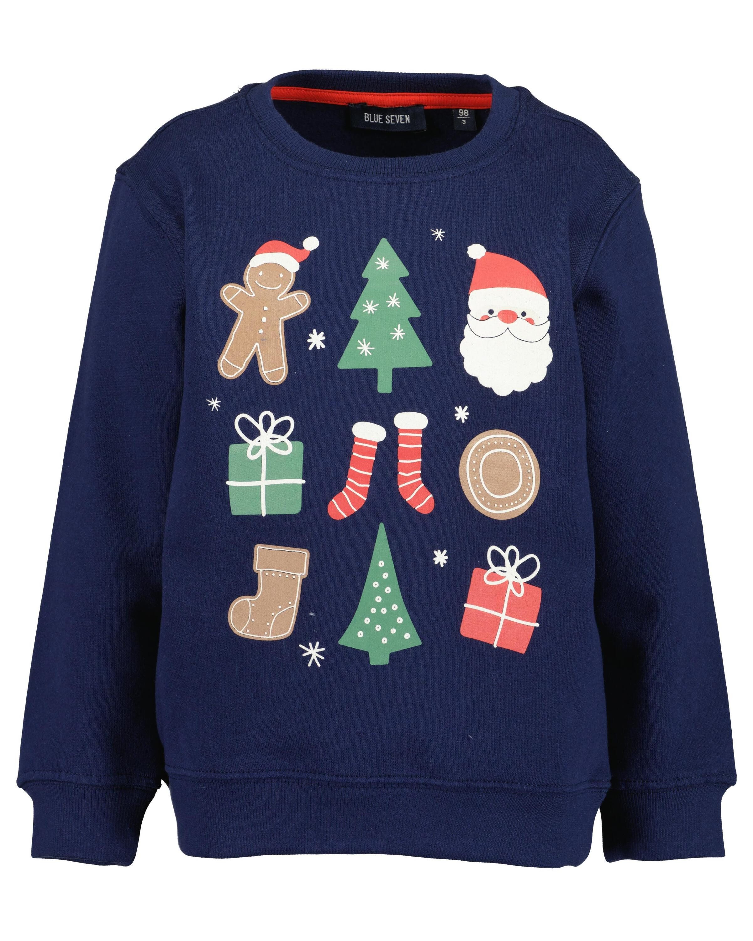 Blue Seven Sweatshirt Blue Seven jongens kerst sweatshirt X-MAS (1-delig)