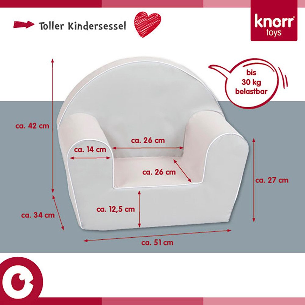 Knorrtoys® Fauteuil Teddy pink voor kinderen, made in europe