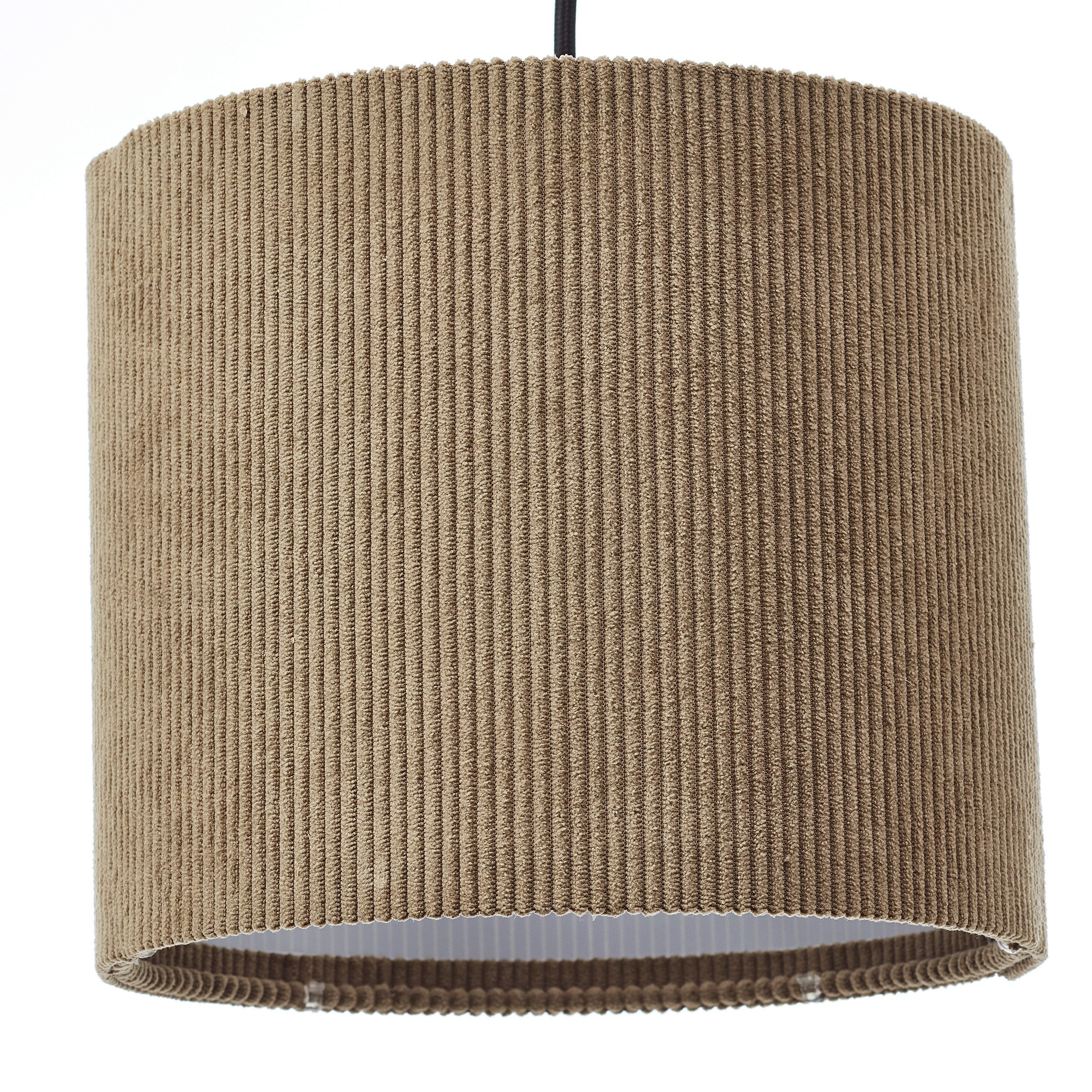 Brilliant Leuchten Hanglamp TONY met cord-lampenscherm, 150 x 94 x 23 cm, 3x e27, inkortbaar, textiel, grijs (1 stuk)