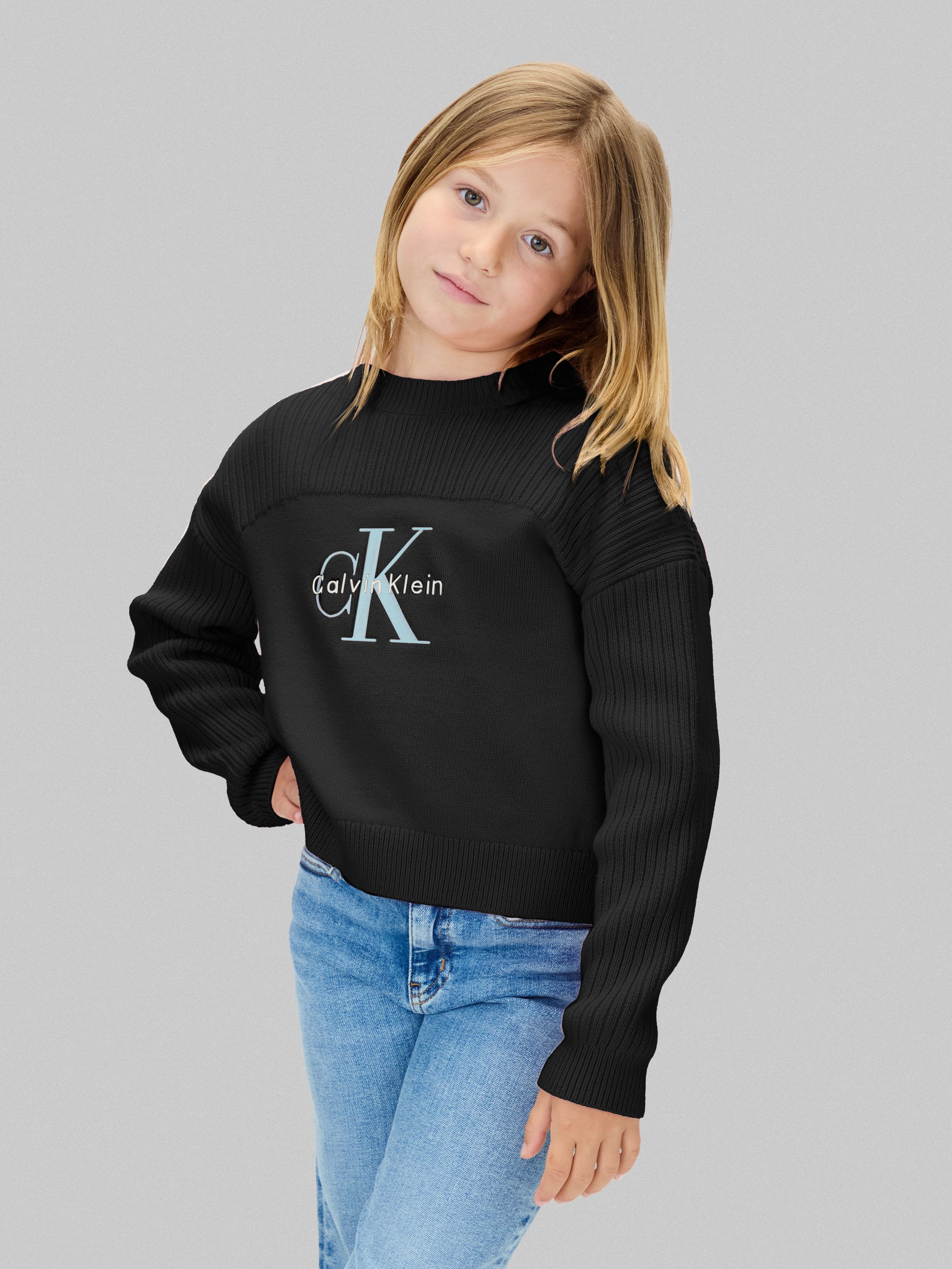 Calvin Klein Gebreide trui MONOLOGO CN SWEATER