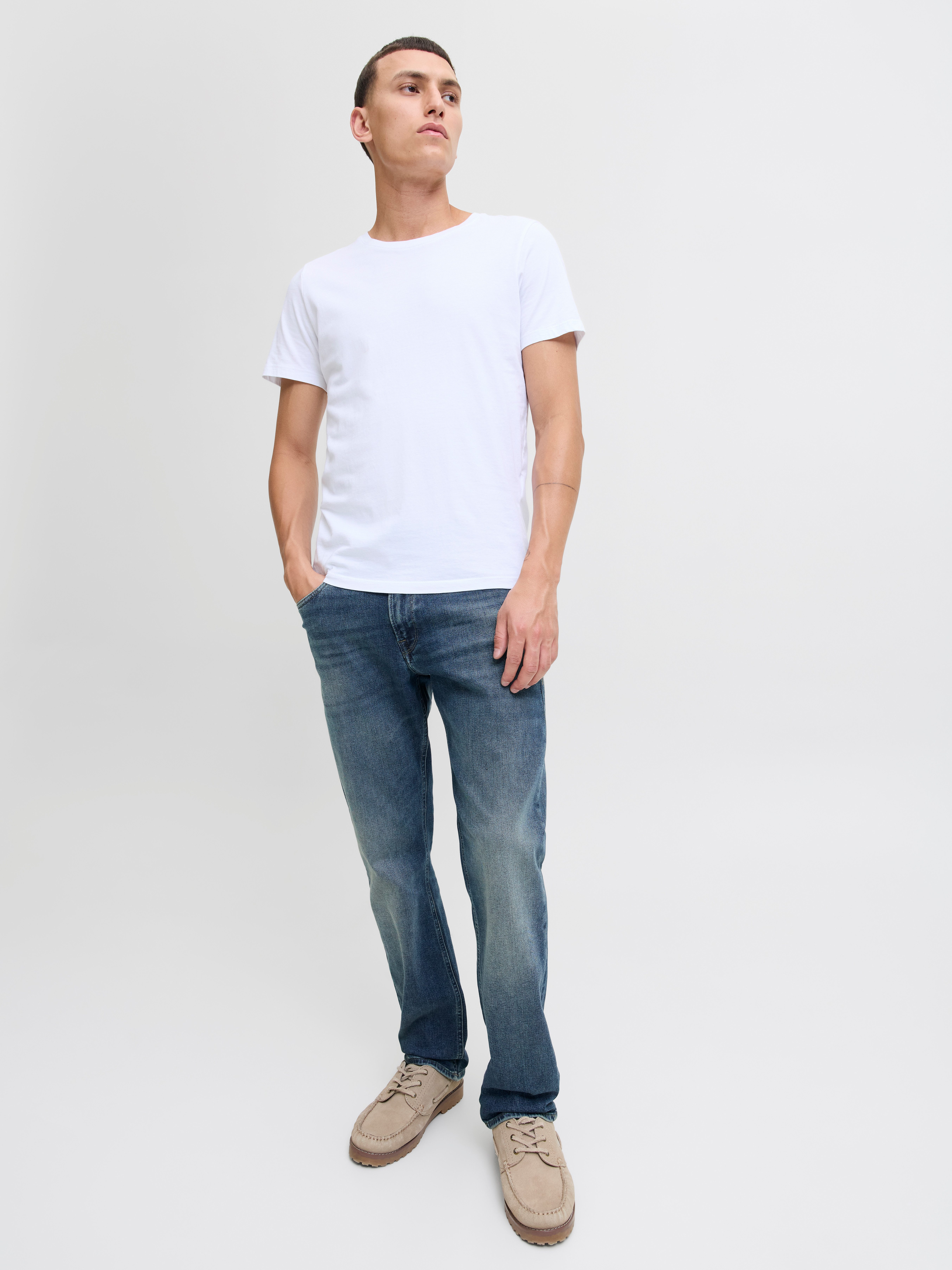 Jack & Jones Regular fit jeans JJICLARK met used-look en stretch voor dagelijks gebruik