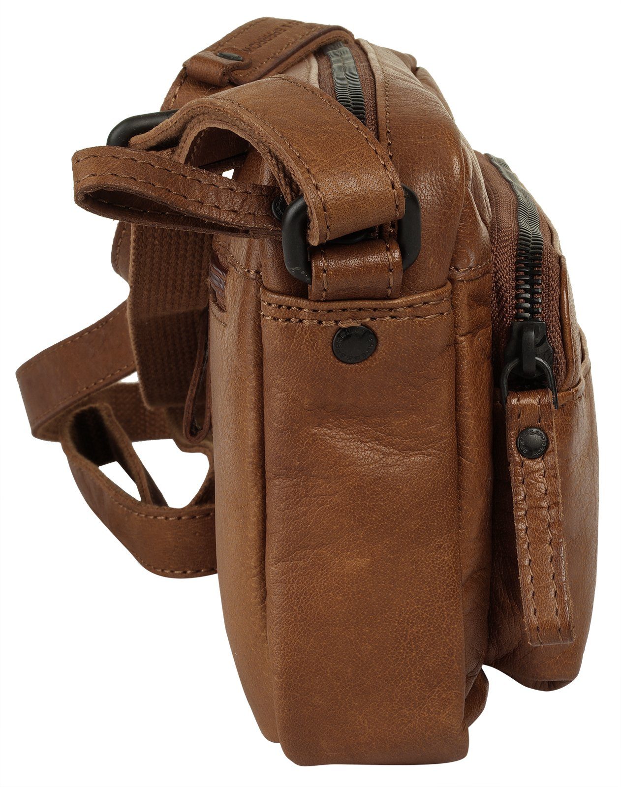 Spikes & Sparrow Schoudertas echt leder