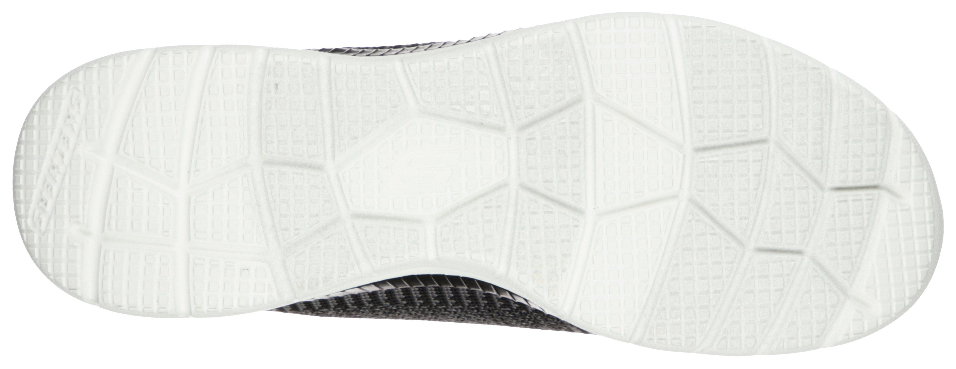 Skechers Sneakers BOUNTIFUL-PURIST in brei-look, vrijetijdsschoen, lage schoen, veterschoen