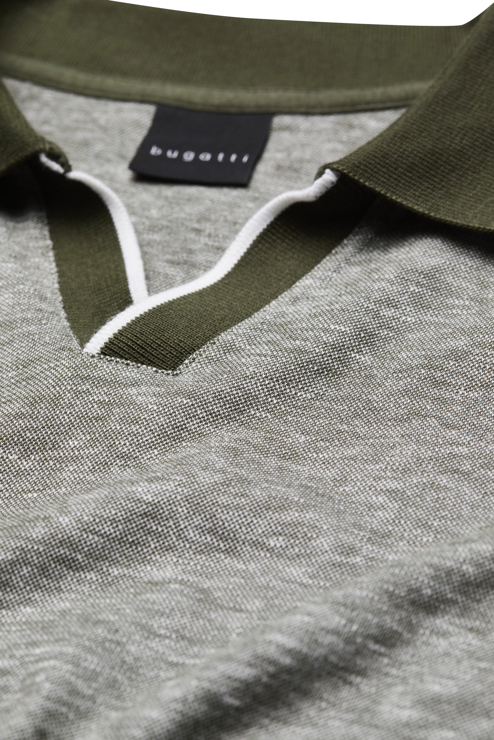 Bugatti Poloshirt met contraststrepen