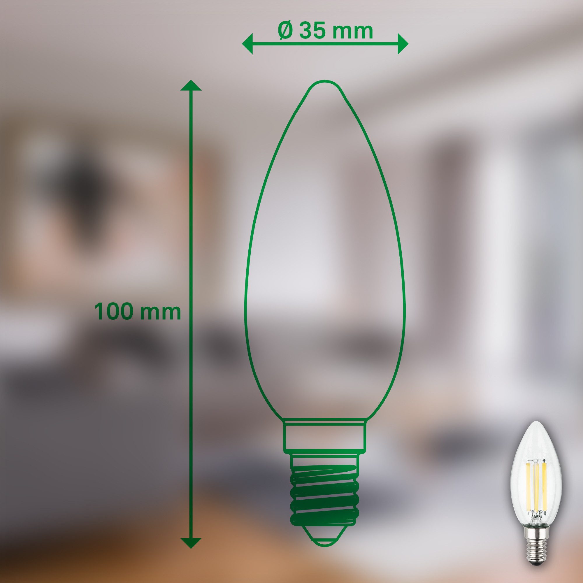 Briloner Leuchten Led-verlichting Ultra-efficiënte lichtbron EEK A, 2-pack, E14